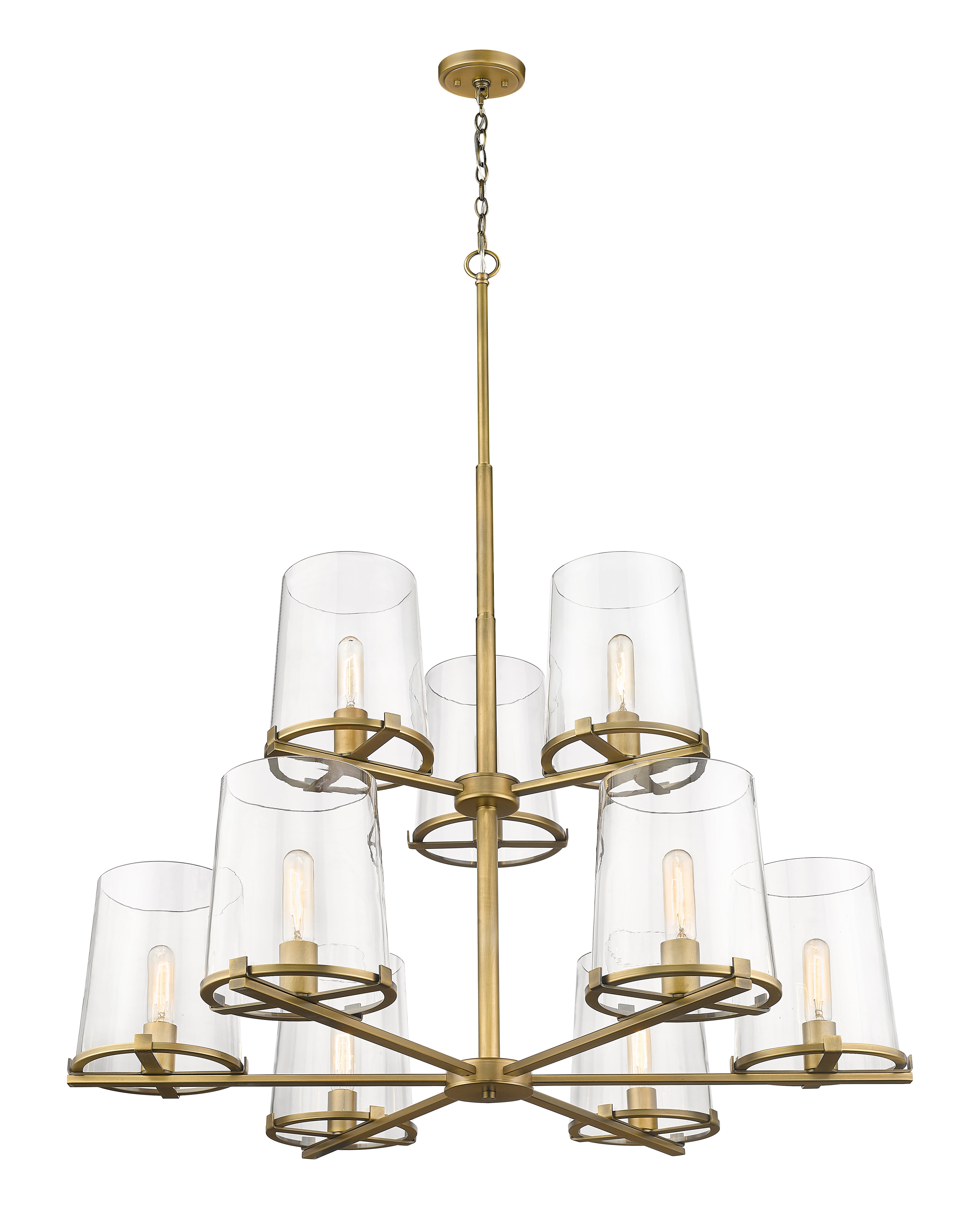 Callista 9 Light Chandelier Rubbed Brass