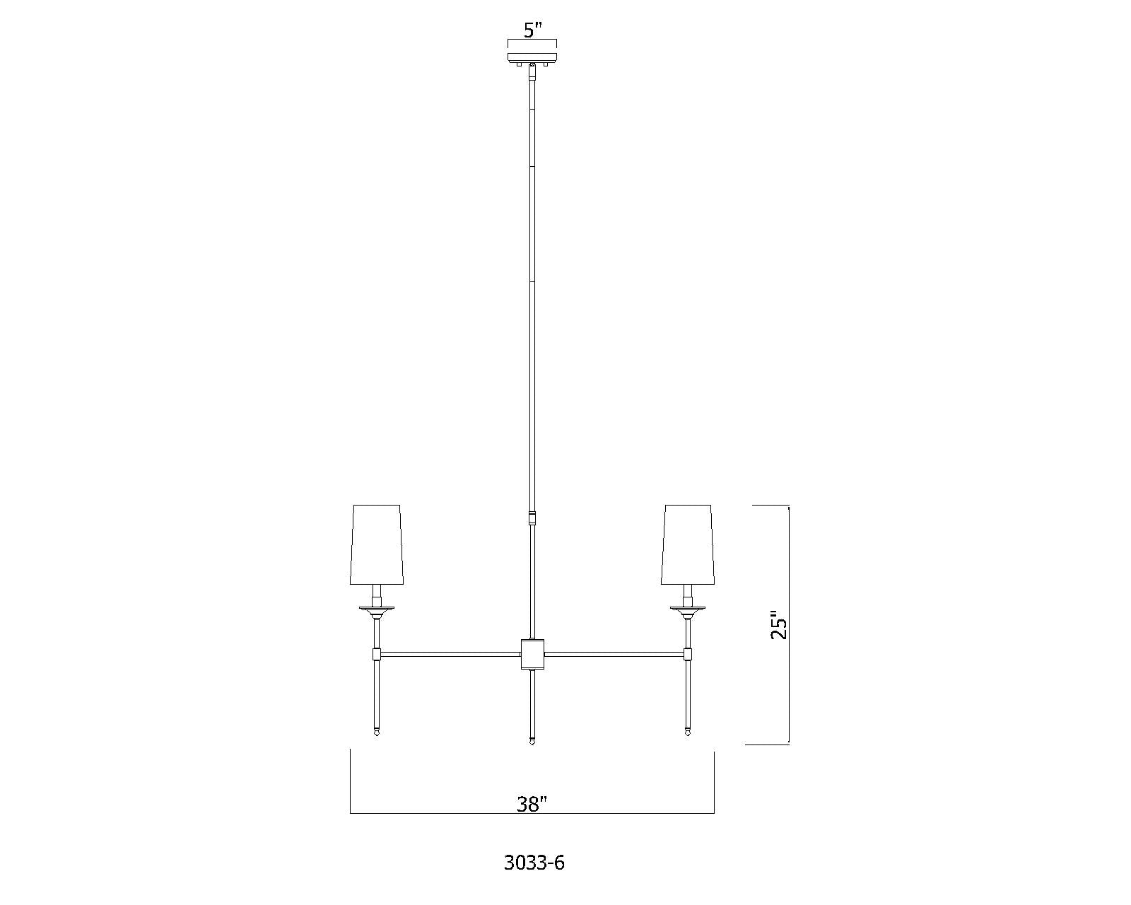 Emily 6 Light Chandelier Polished Nickel