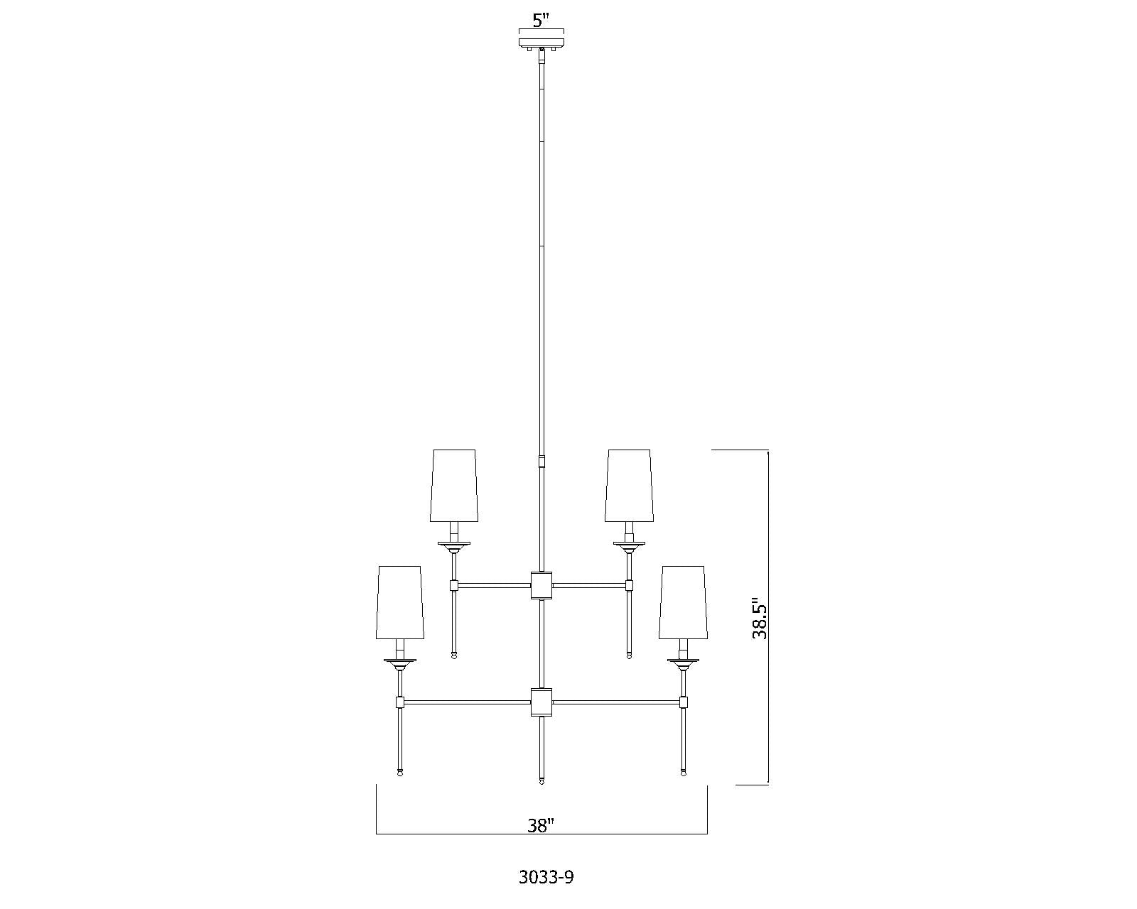 Emily 9 Light Chandelier Brushed Nickel