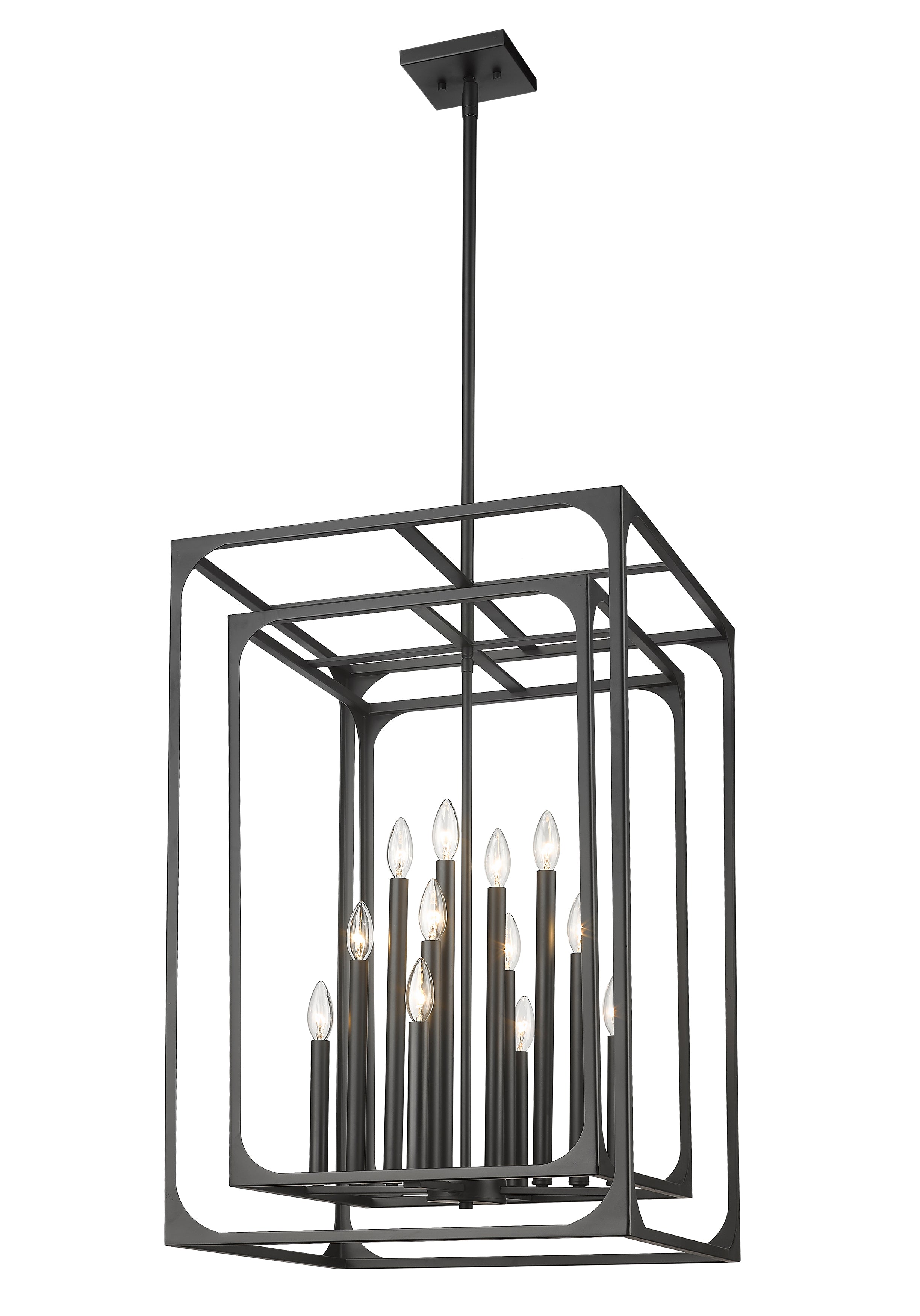 Easton 12 Light Chandelier Matte Black