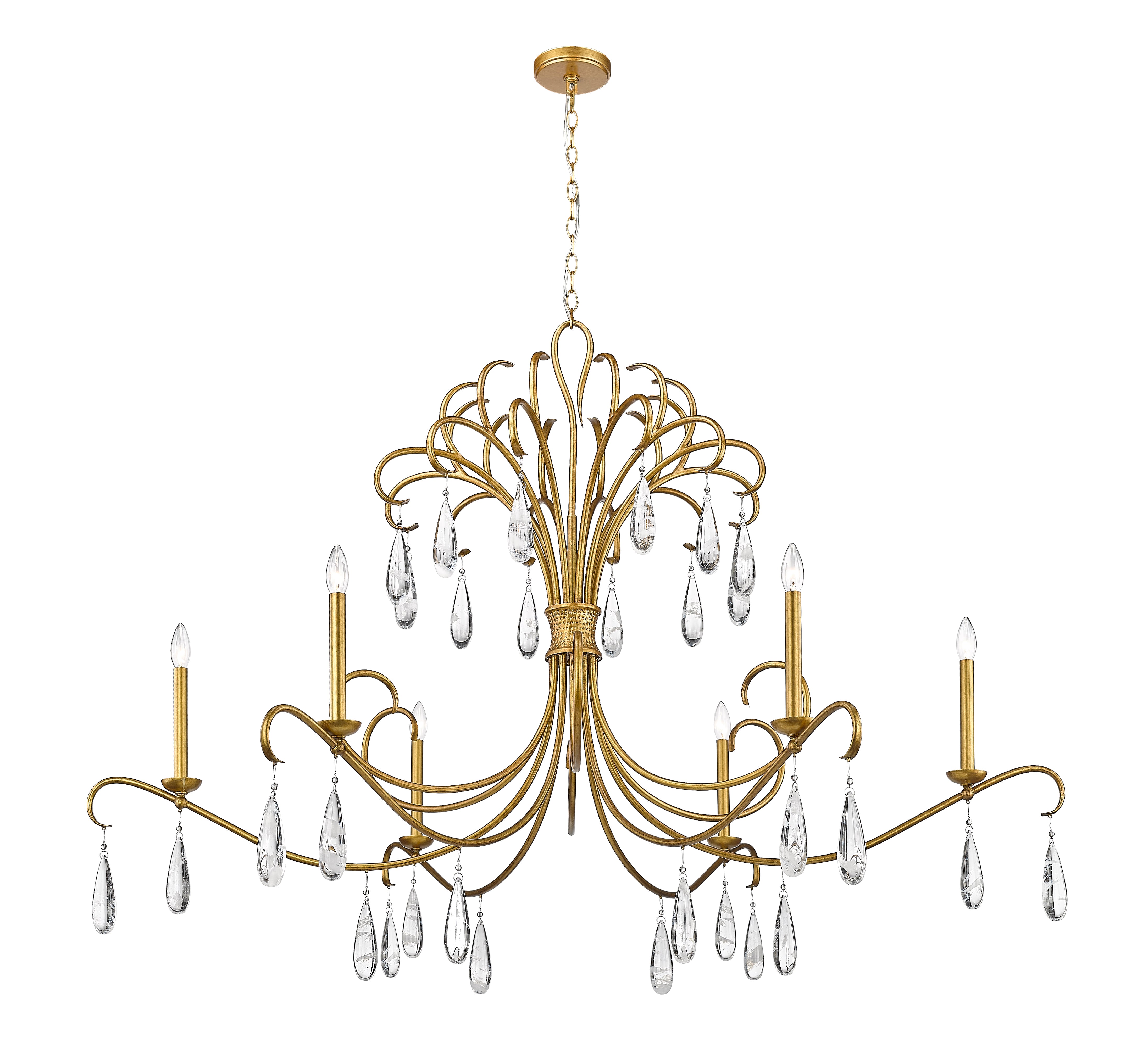 Amara 6 Light Chandelier Gilded Gold
