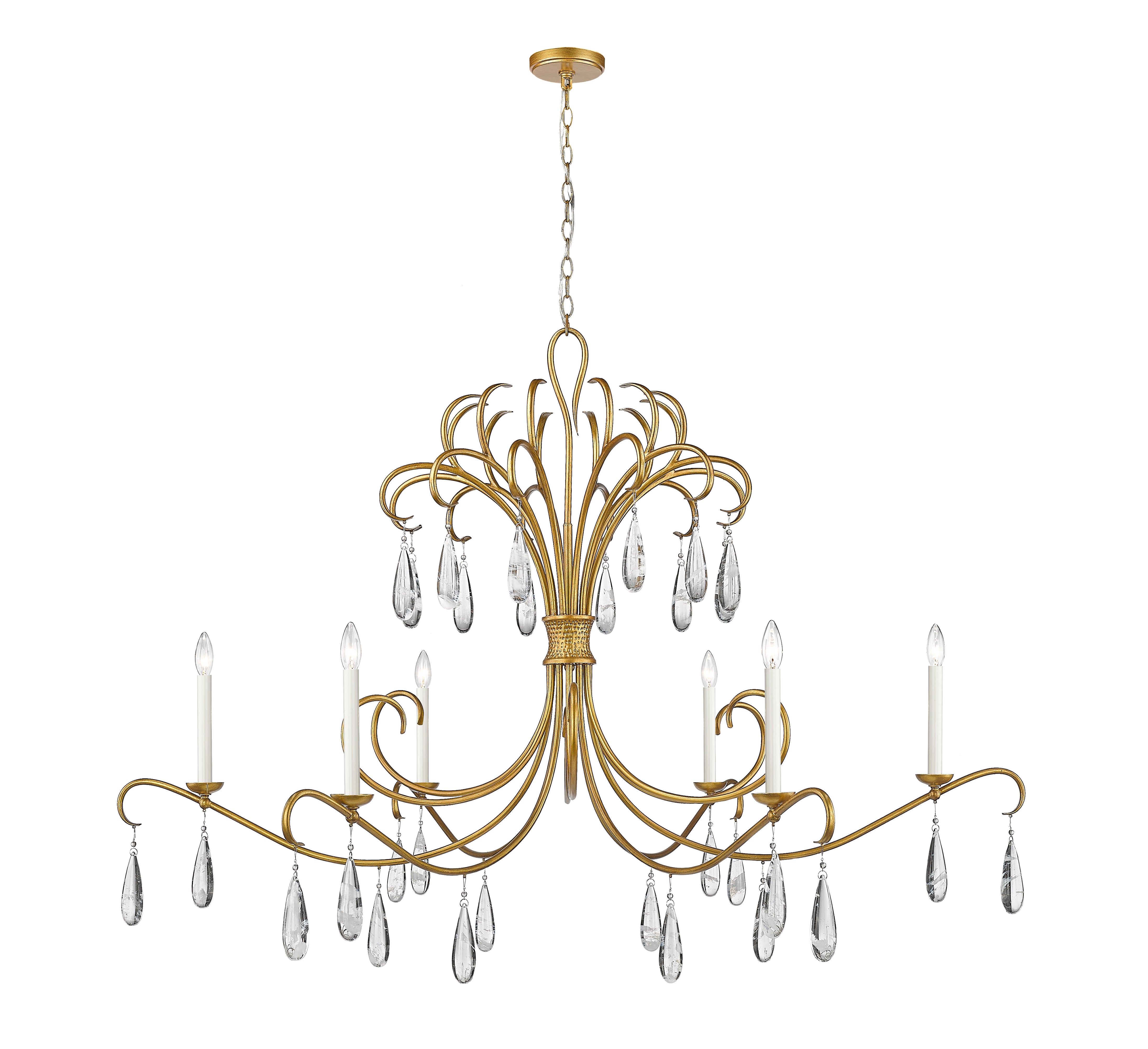 Amara 6 Light Chandelier Gilded Gold