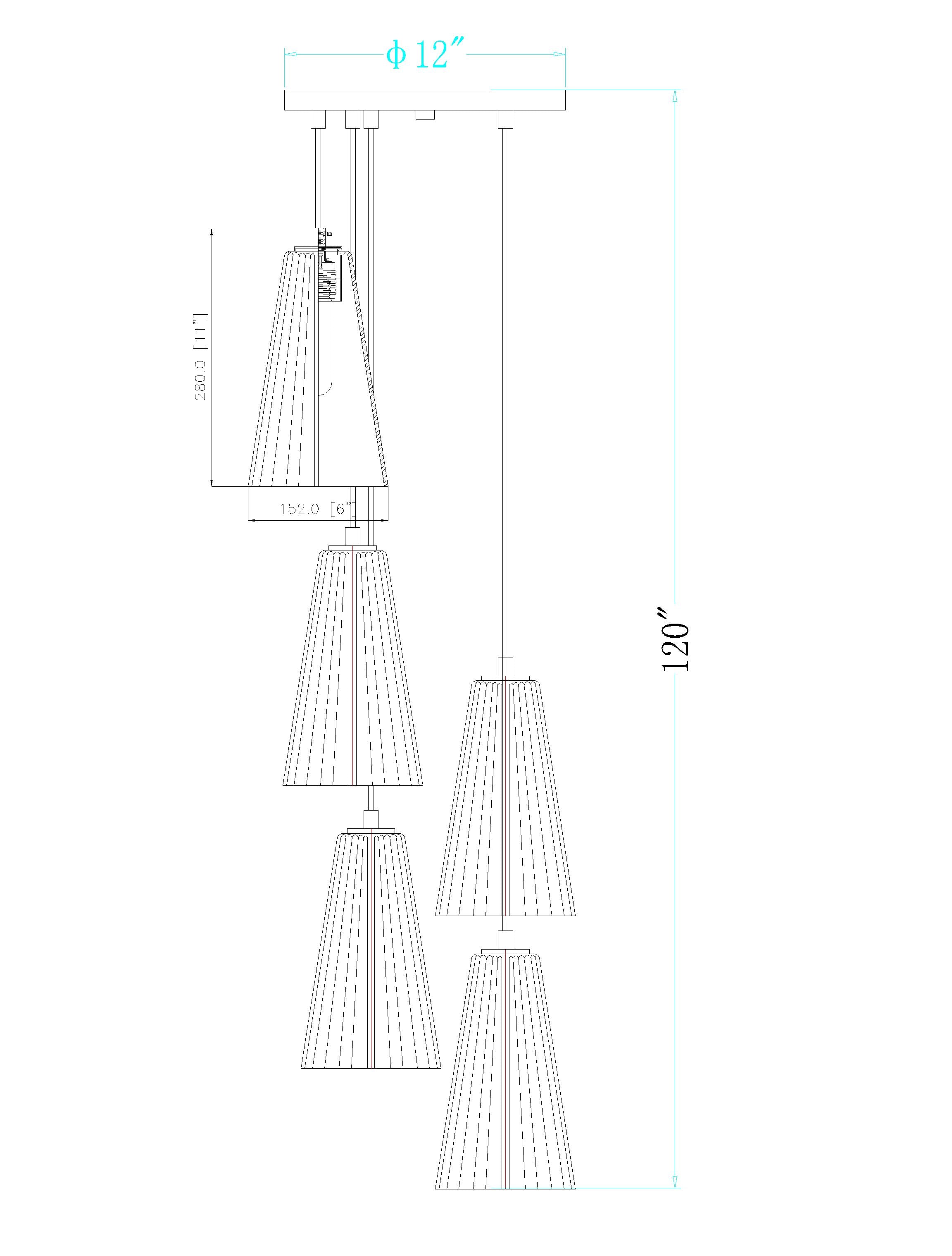 Farrell 5 Light Chandelier Modern Gold