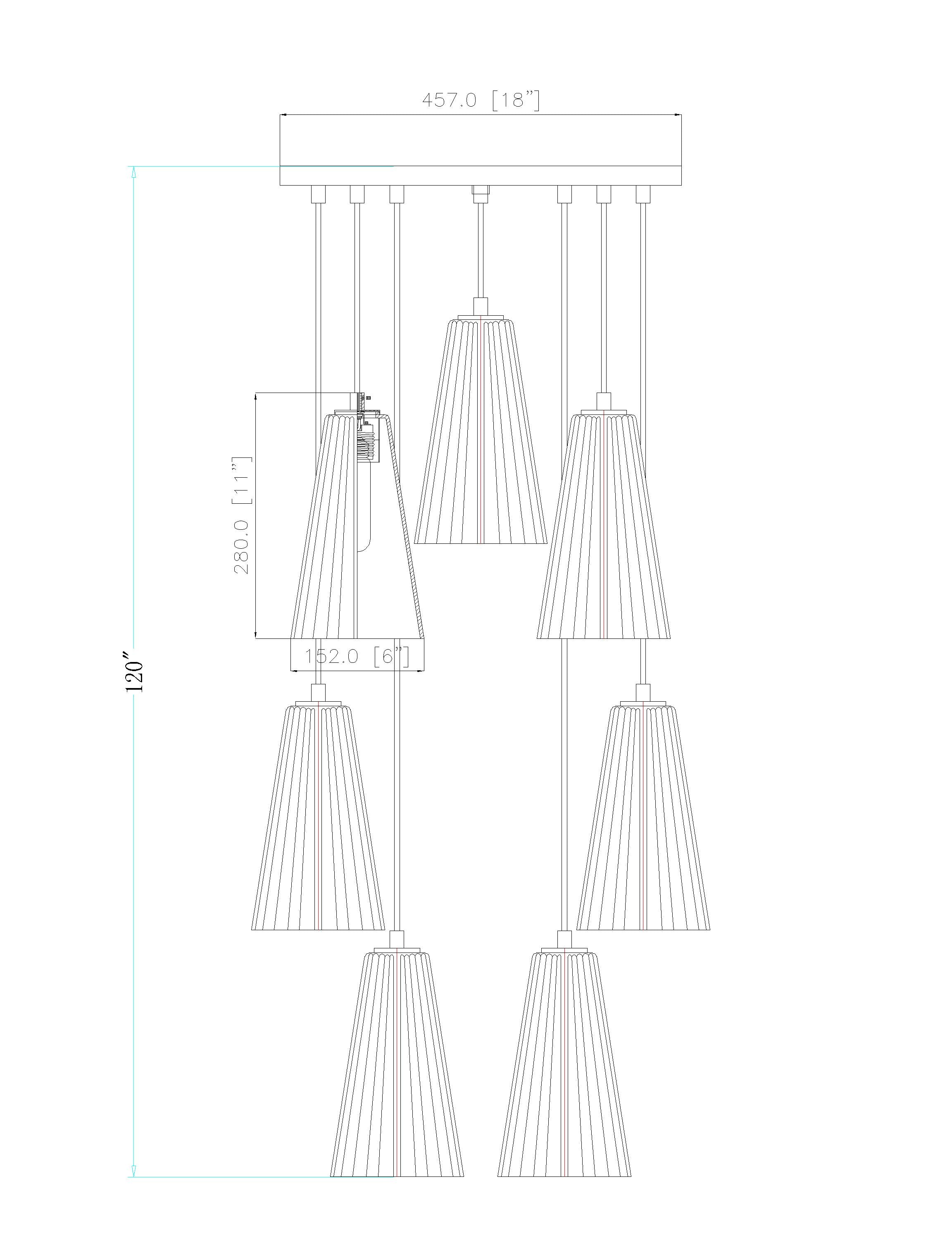 Farrell 7 Light Chandelier Brushed Nickel