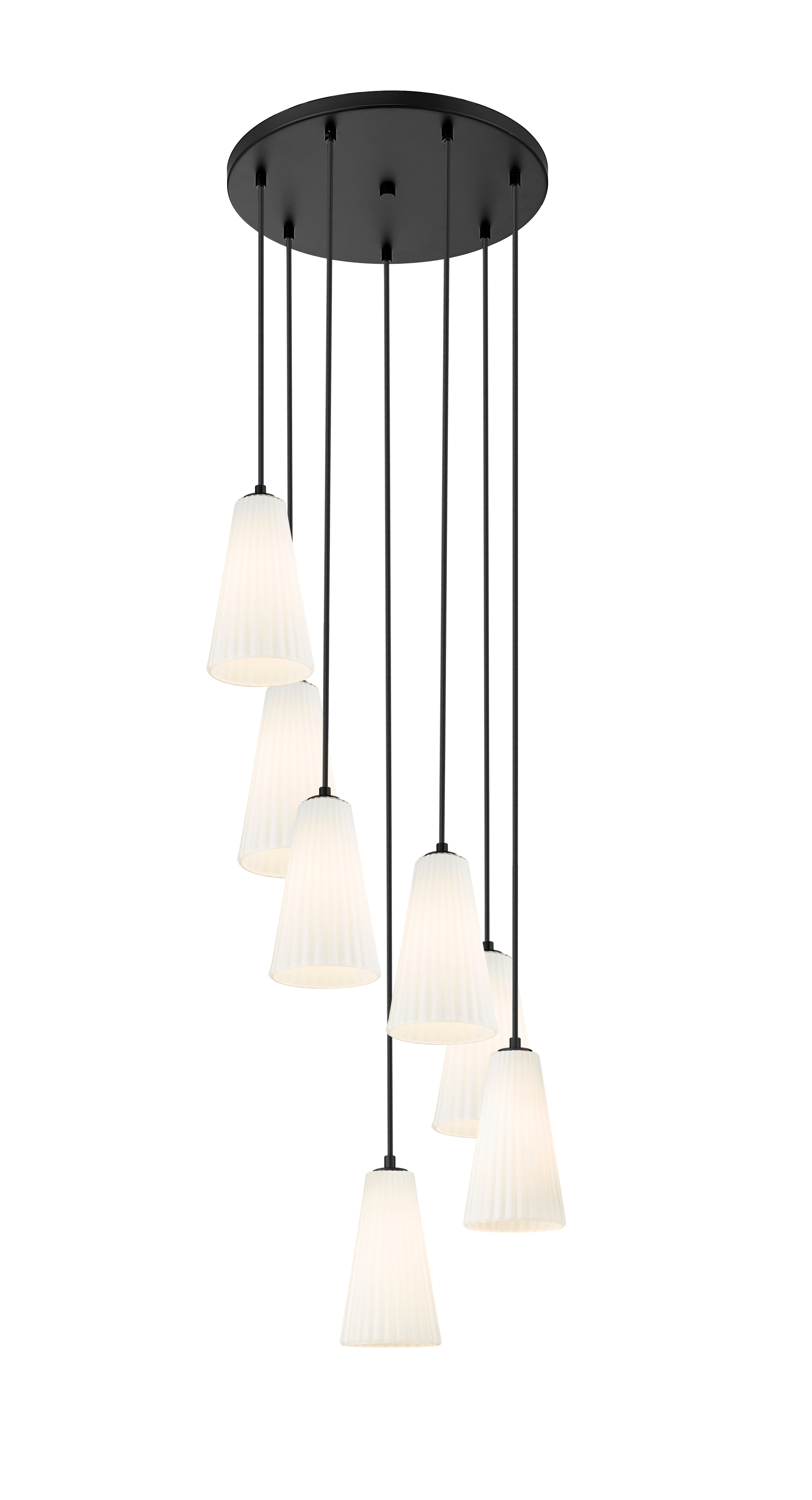 Farrell 7 Light Chandelier Matte Black