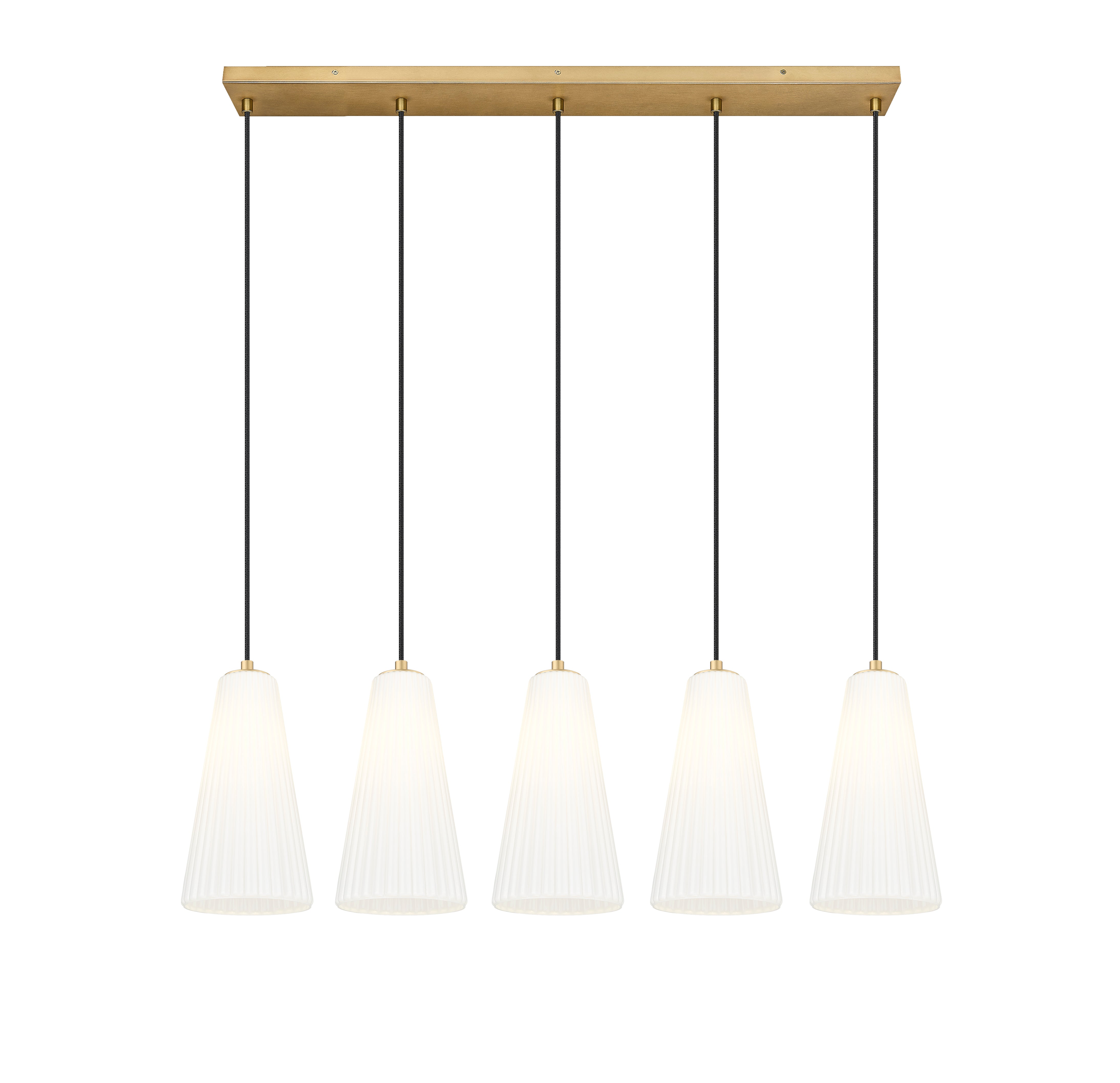 Farrell 5 Light Linear Chandelier Modern Gold