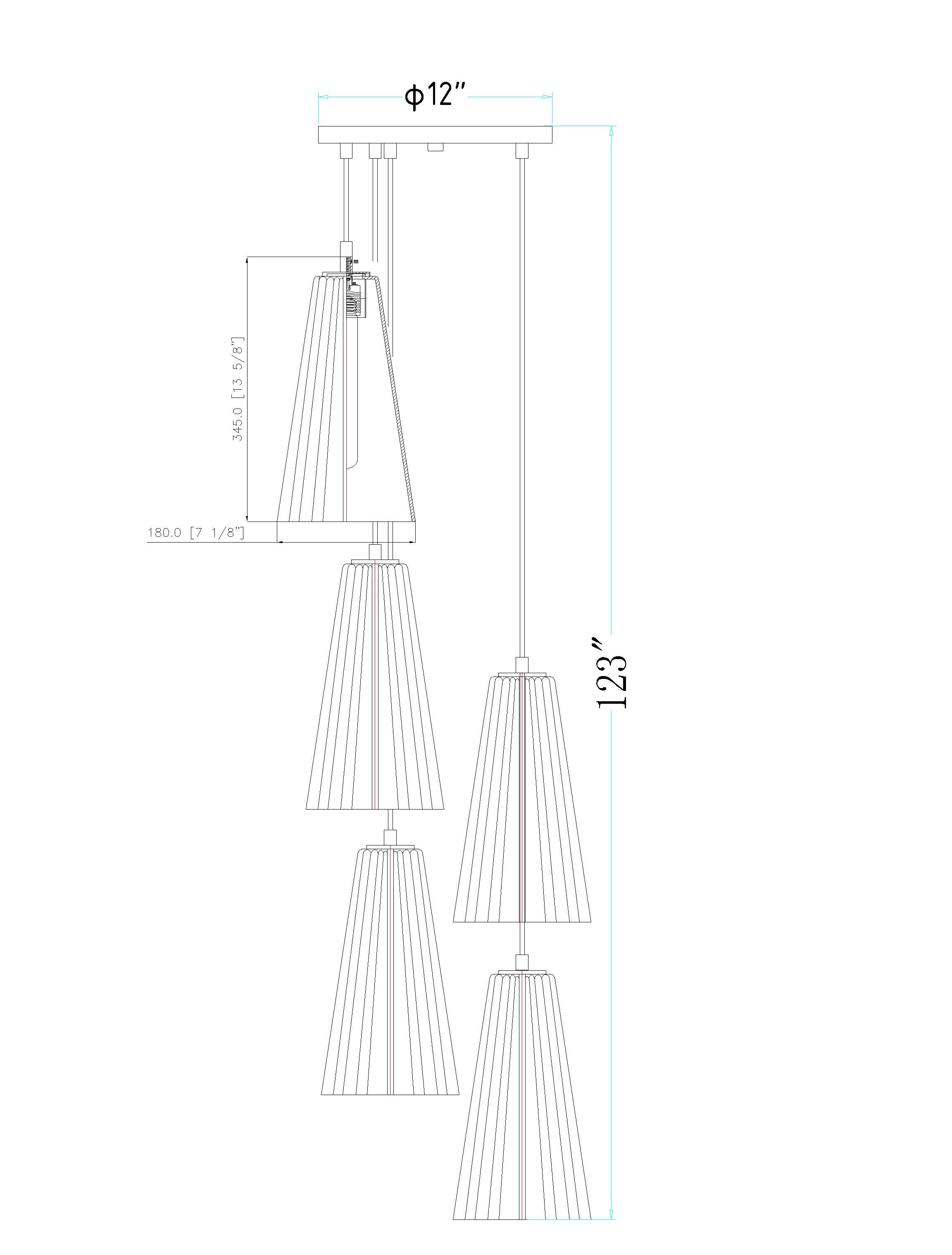 Farrell 5 Light Chandelier Brushed Nickel