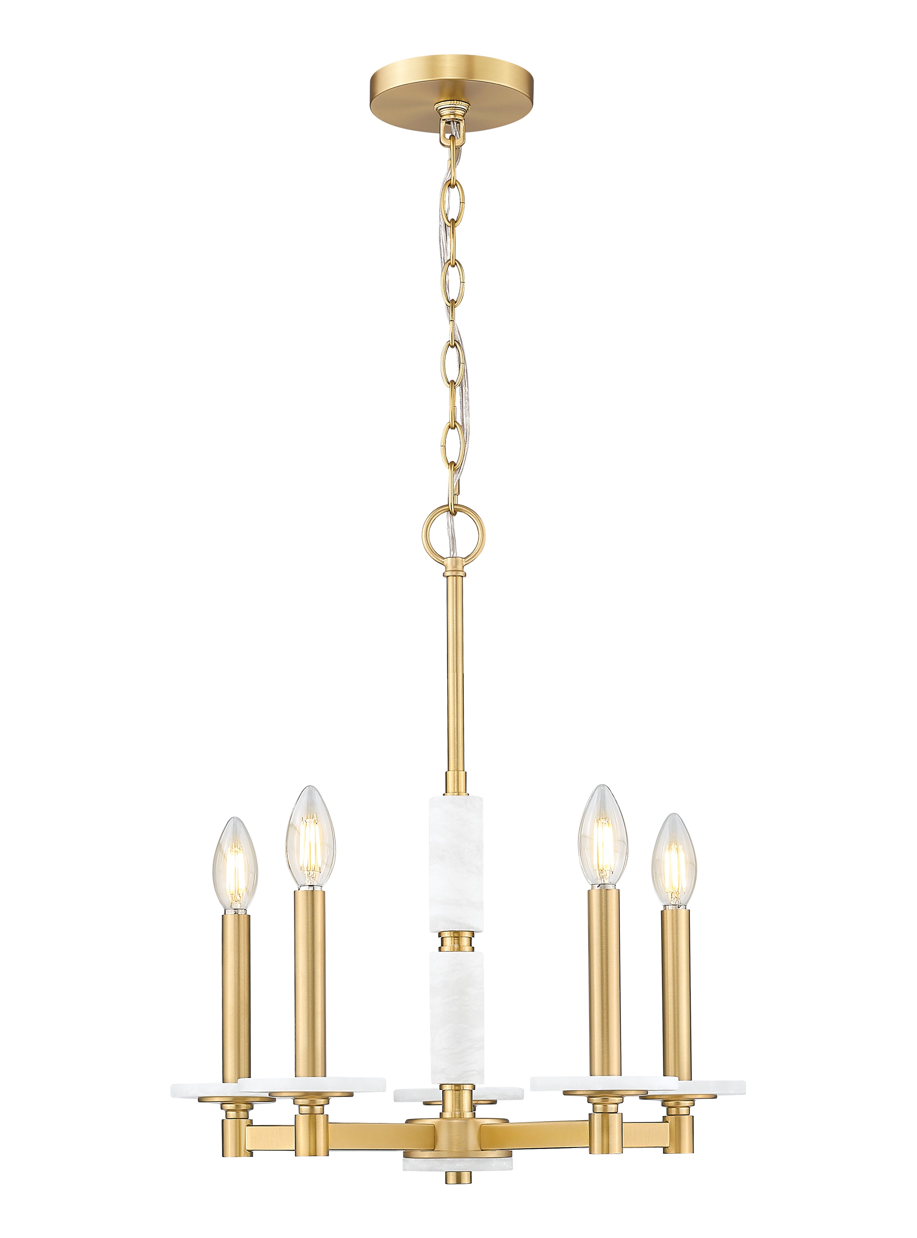 Kaden 5 Light Chandelier Modern Gold