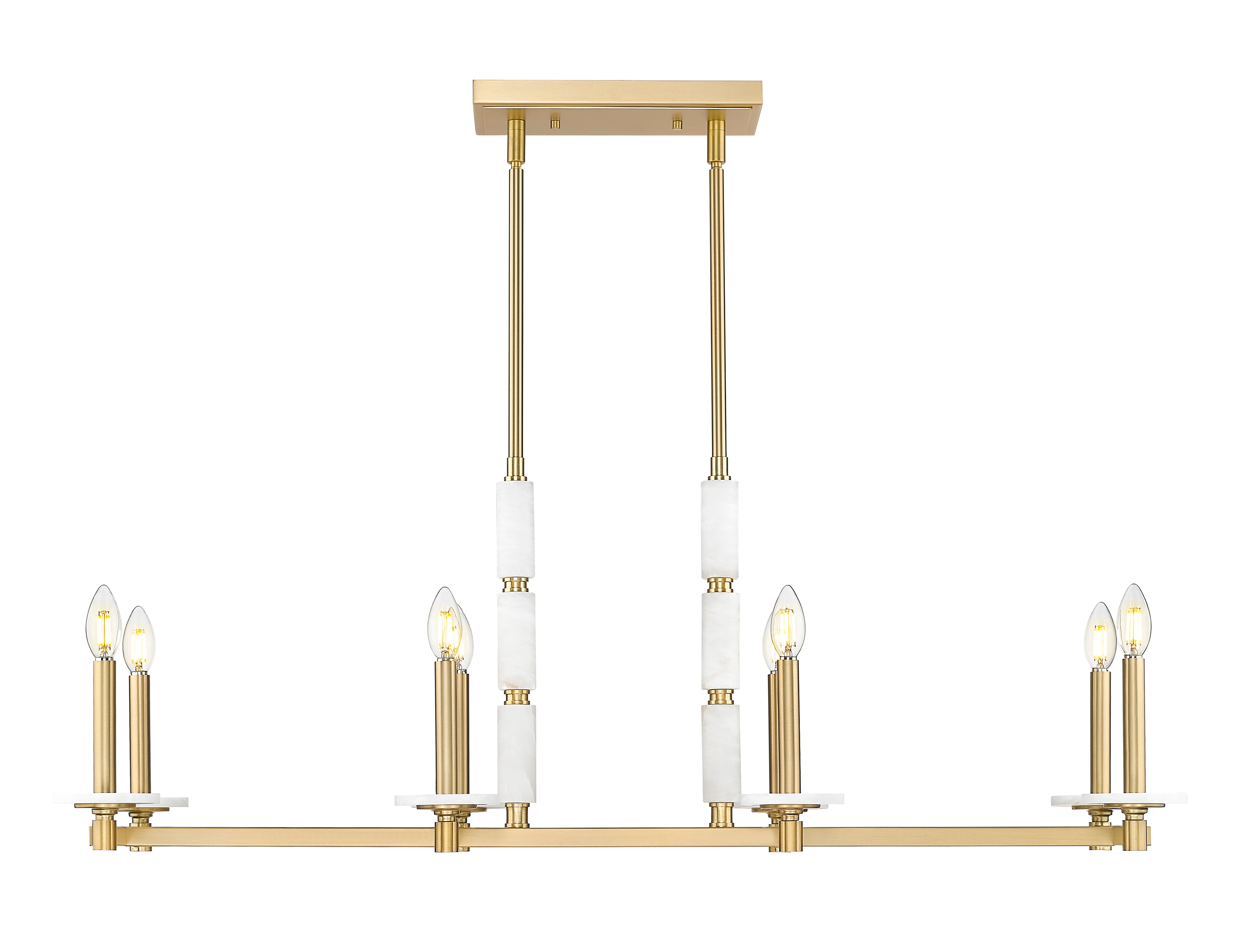 Kaden 8 Light Linear Chandelier Modern Gold