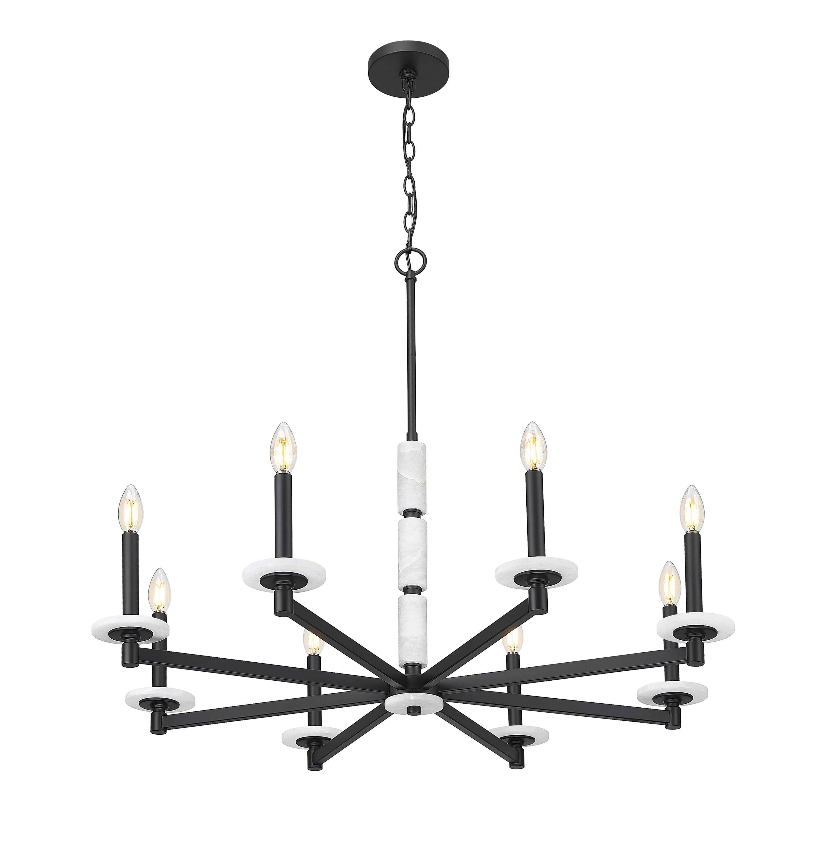 Kaden 8 Light Chandelier Matte Black