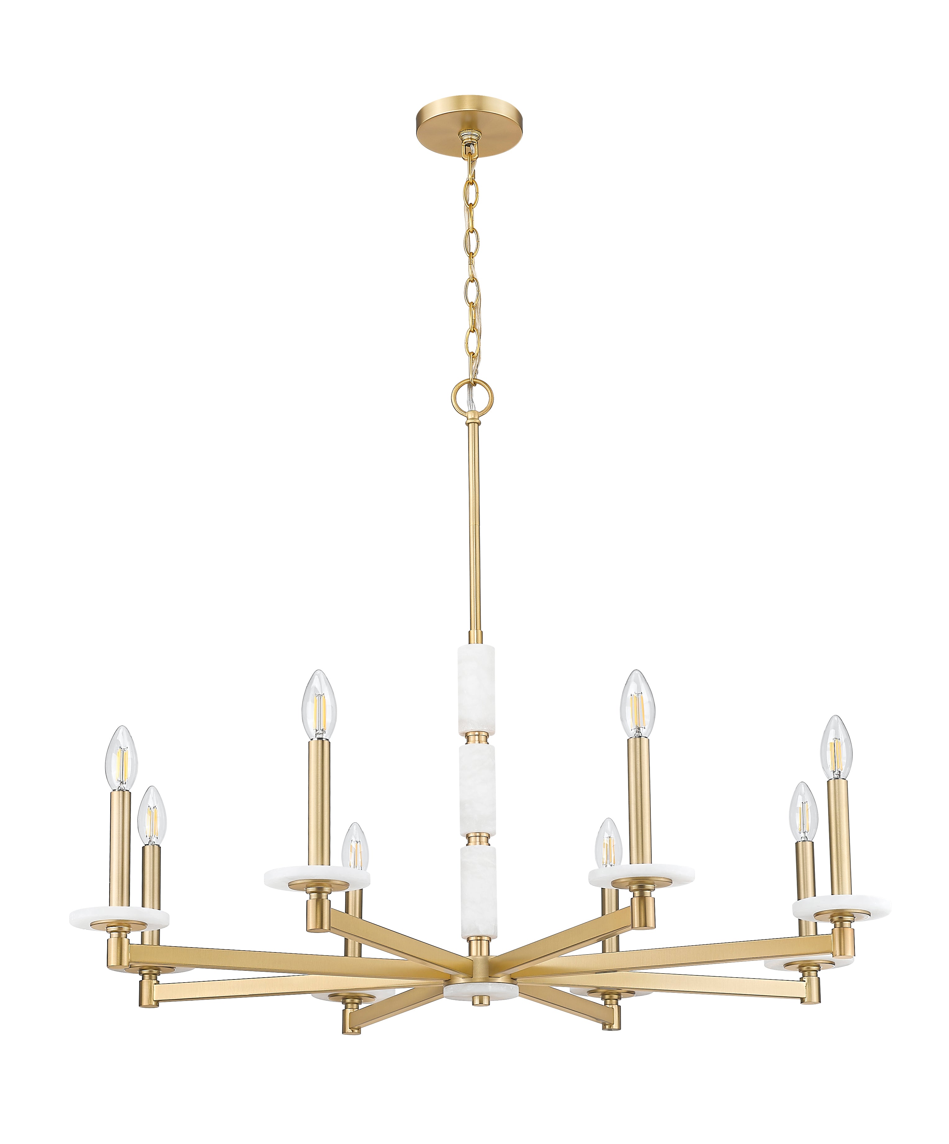 Kaden 8 Light Chandelier Modern Gold