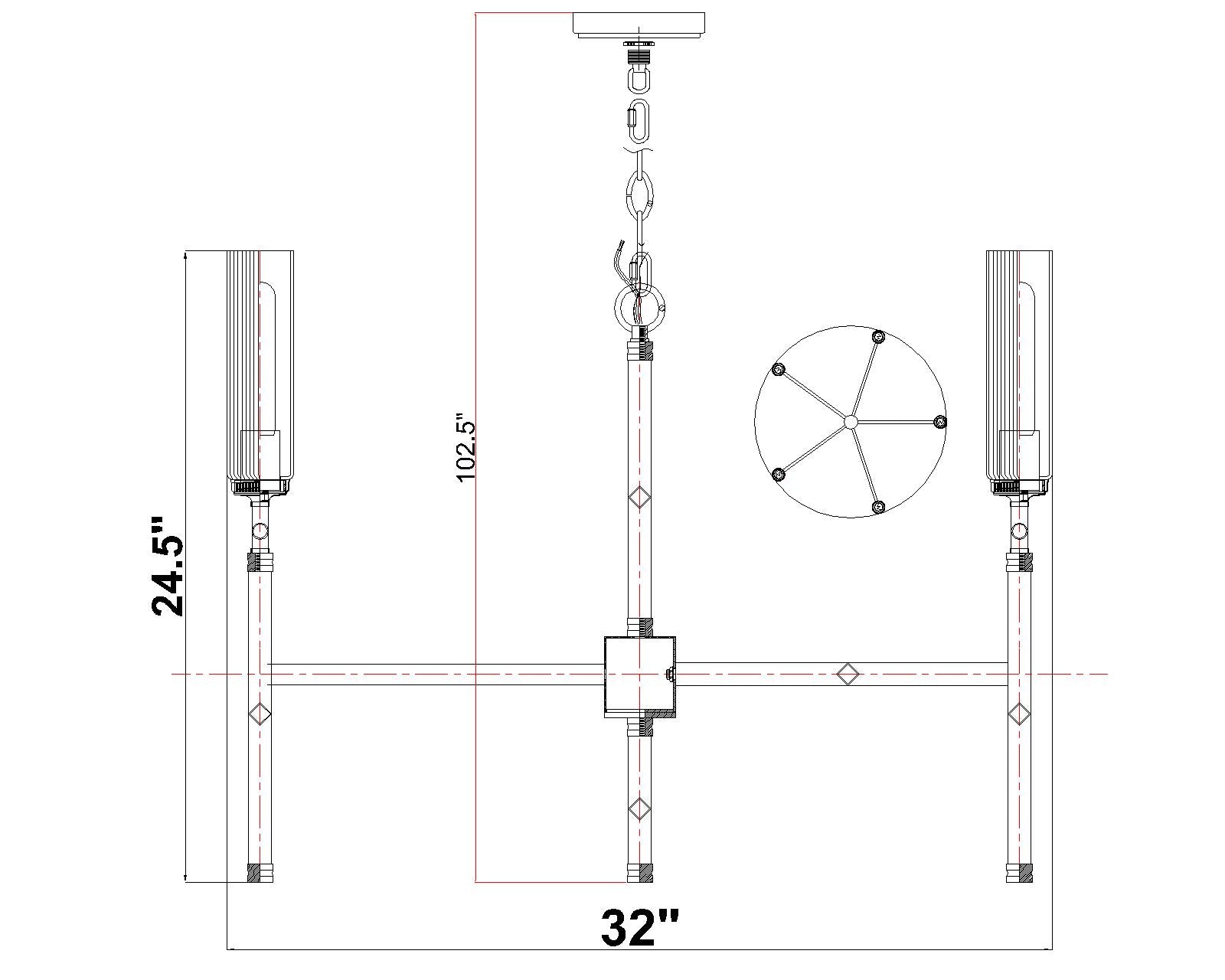 Esme 5 Light Chandelier Brushed Nickel