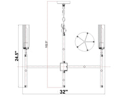 Esme 5 Light Chandelier Modern Gold