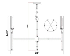 Esme 6 Light Chandelier Brushed Nickel