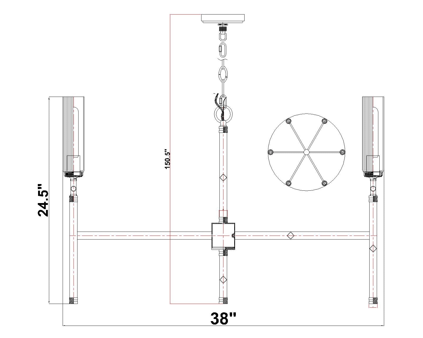 Esme 6 Light Chandelier Modern Gold