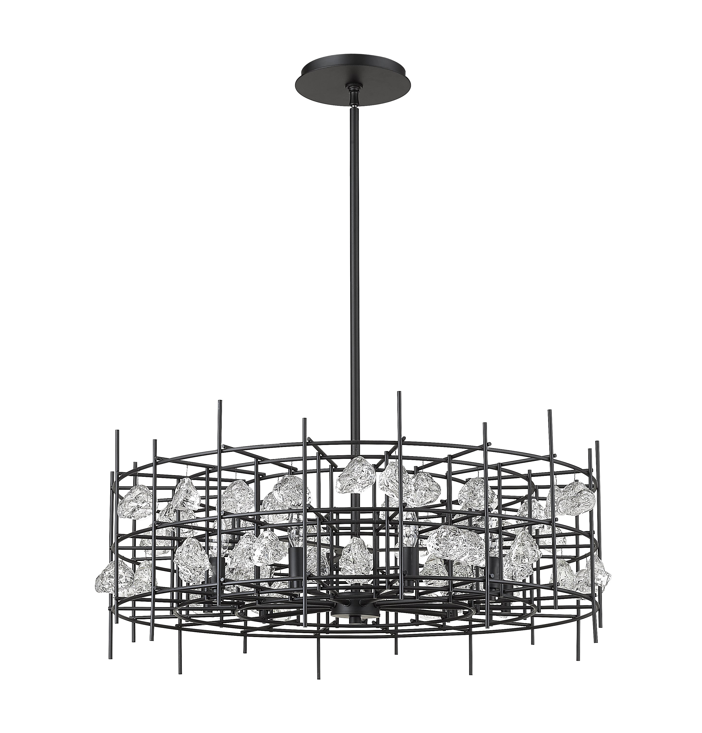 Garroway 9 Light Chandelier Matte Black