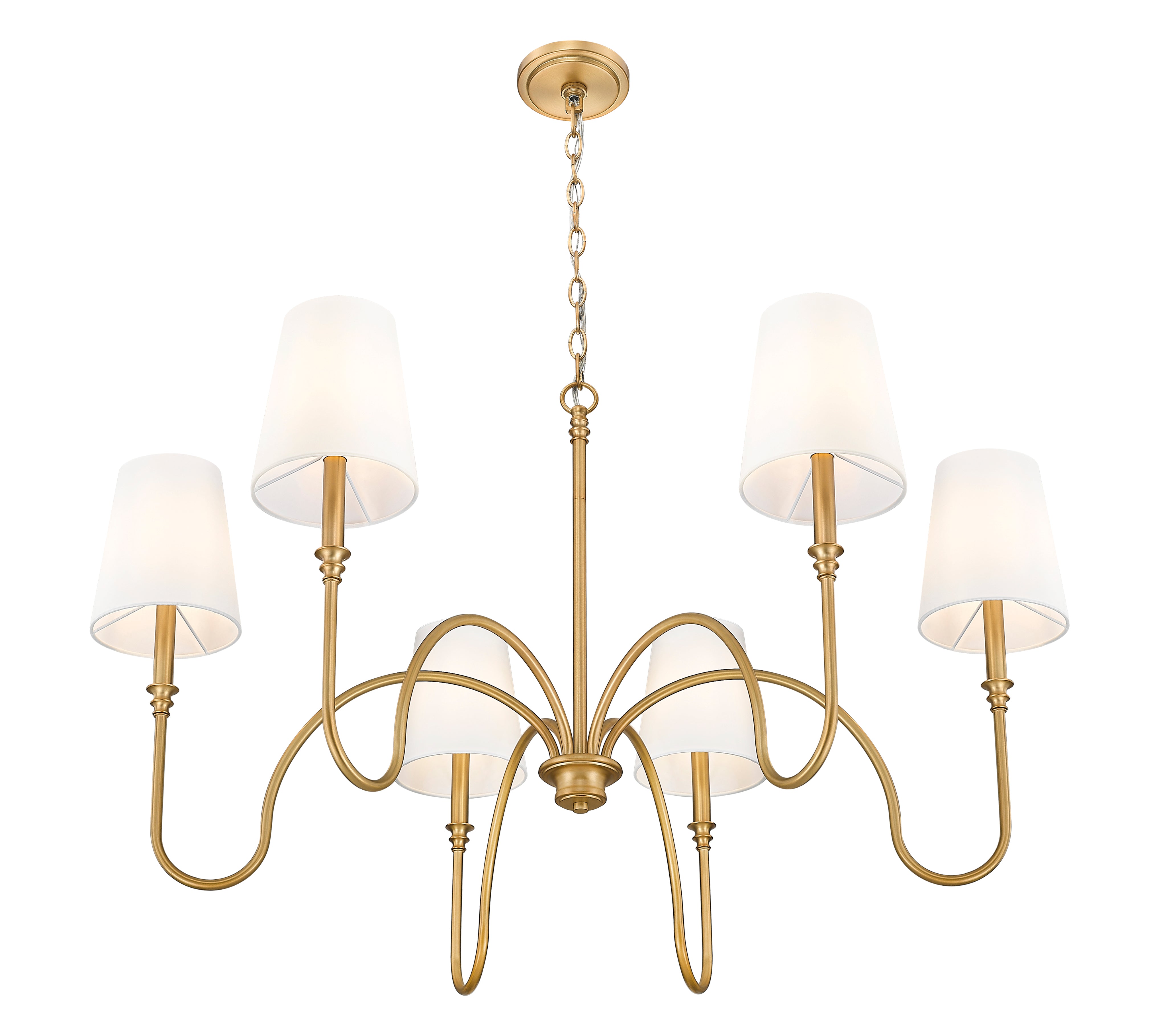 Jisele 6 Light Chandelier Rubbed Brass