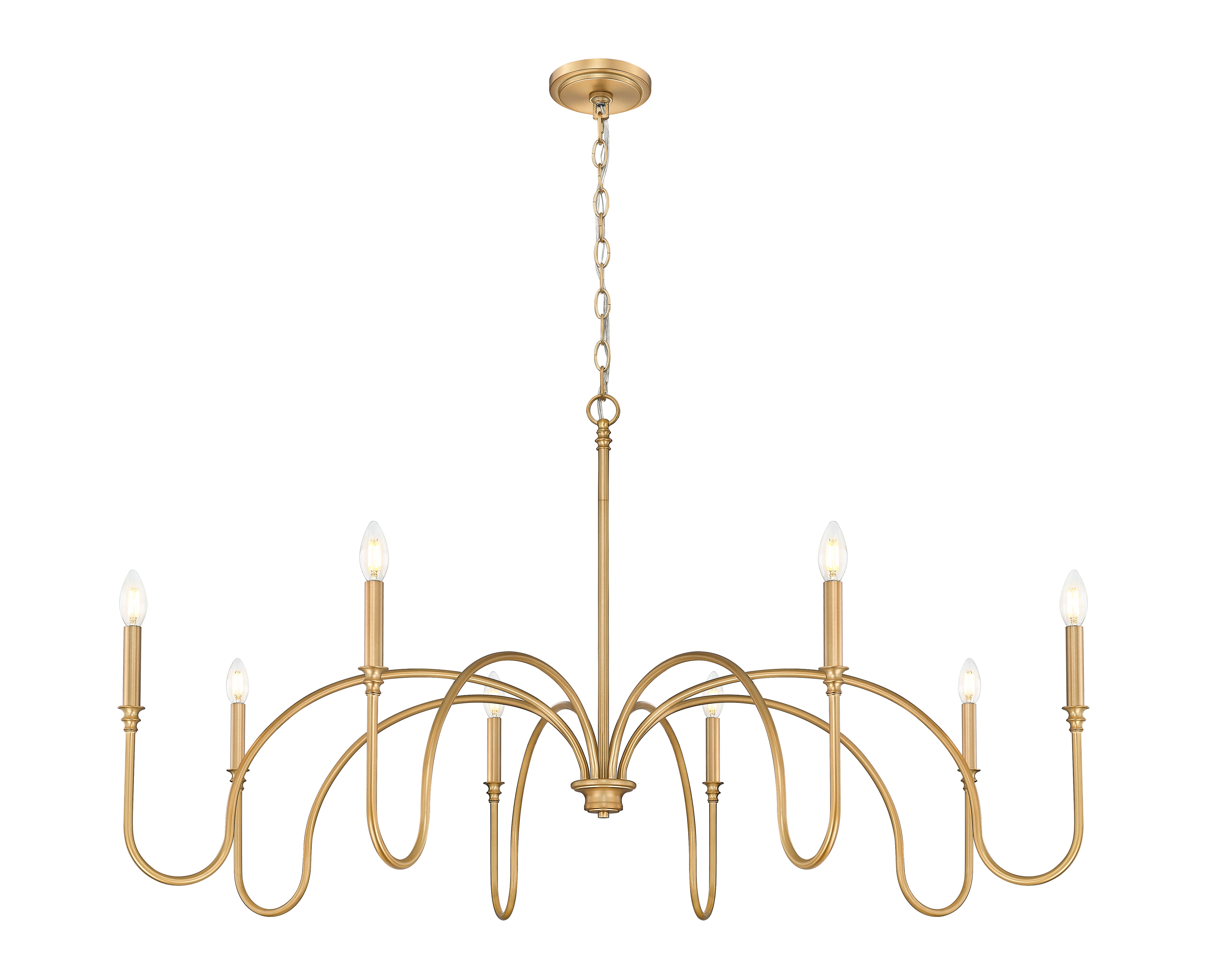 Jisele 8 Light Chandelier Rubbed Brass