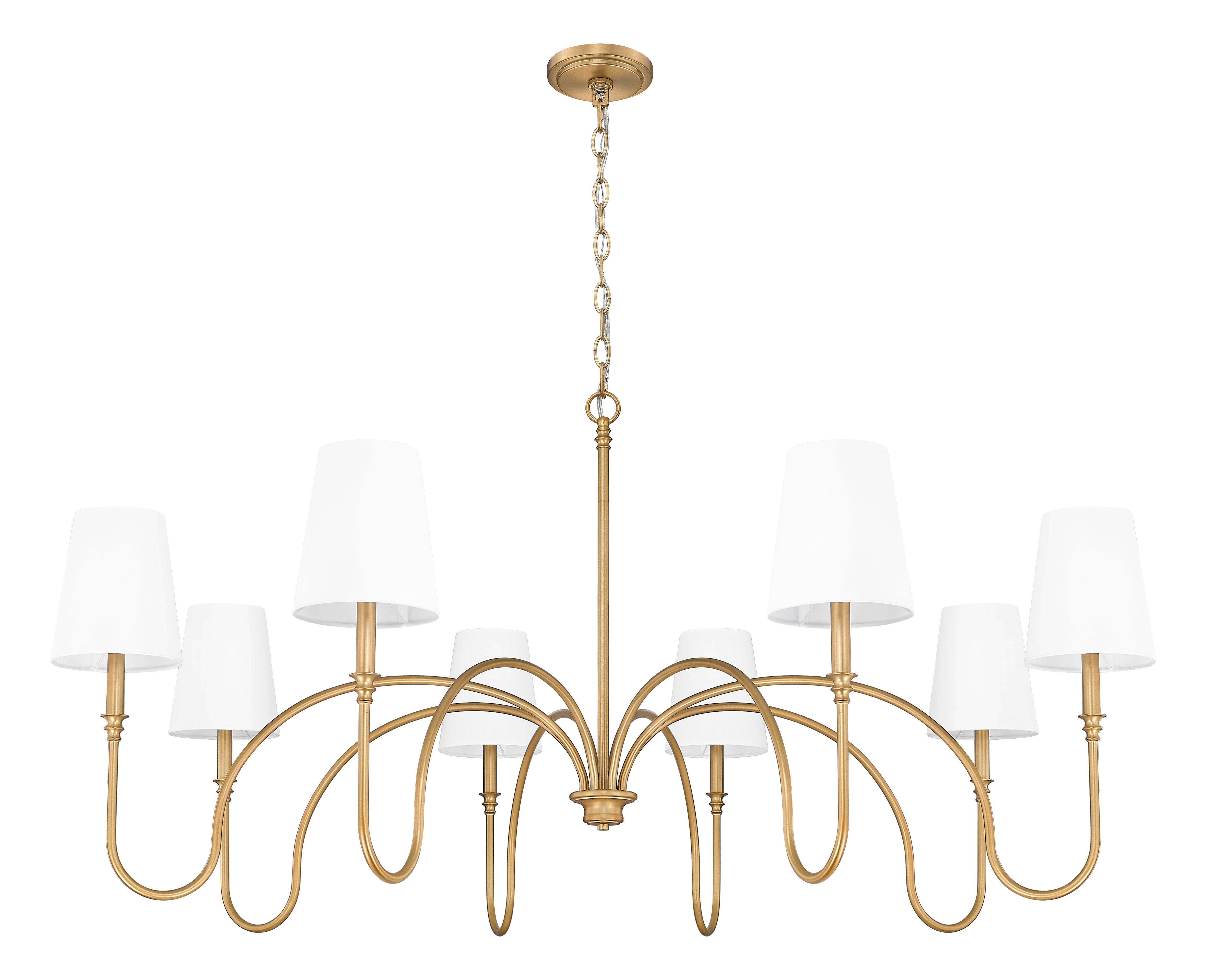 Jisele 8 Light Chandelier Rubbed Brass
