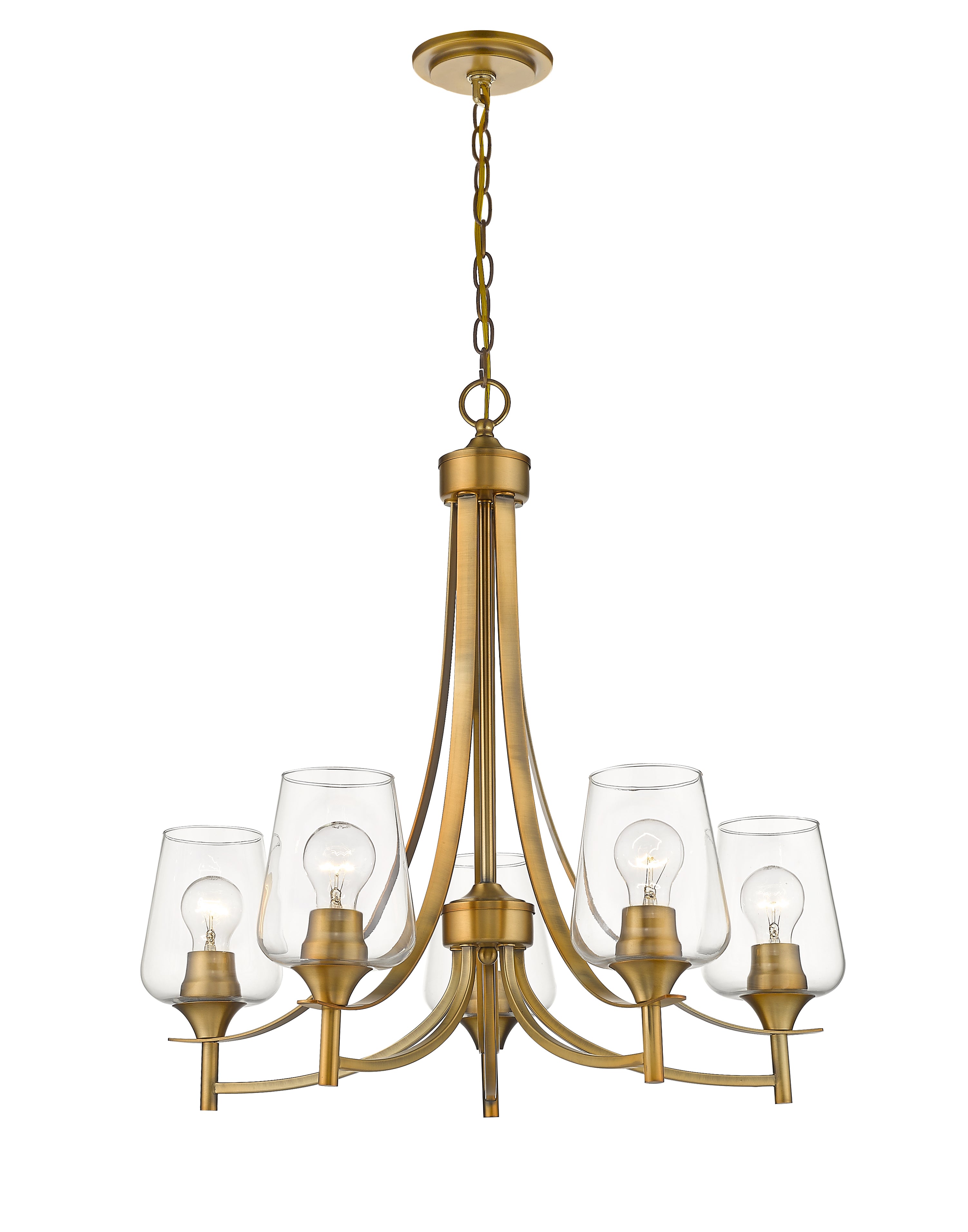 Joliet 5 Light Chandelier Olde Brass