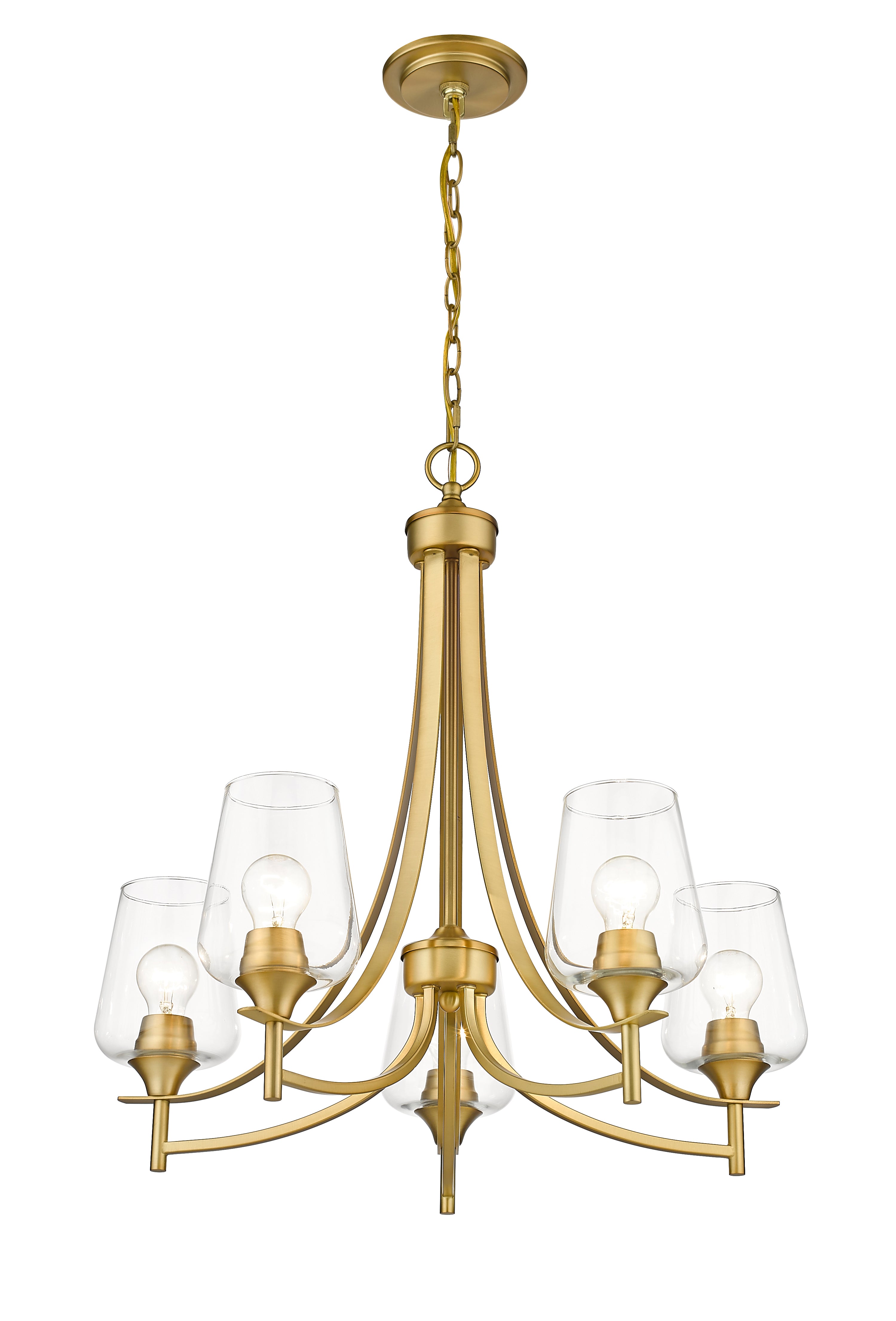 Joliet 5 Light Chandelier Olde Brass