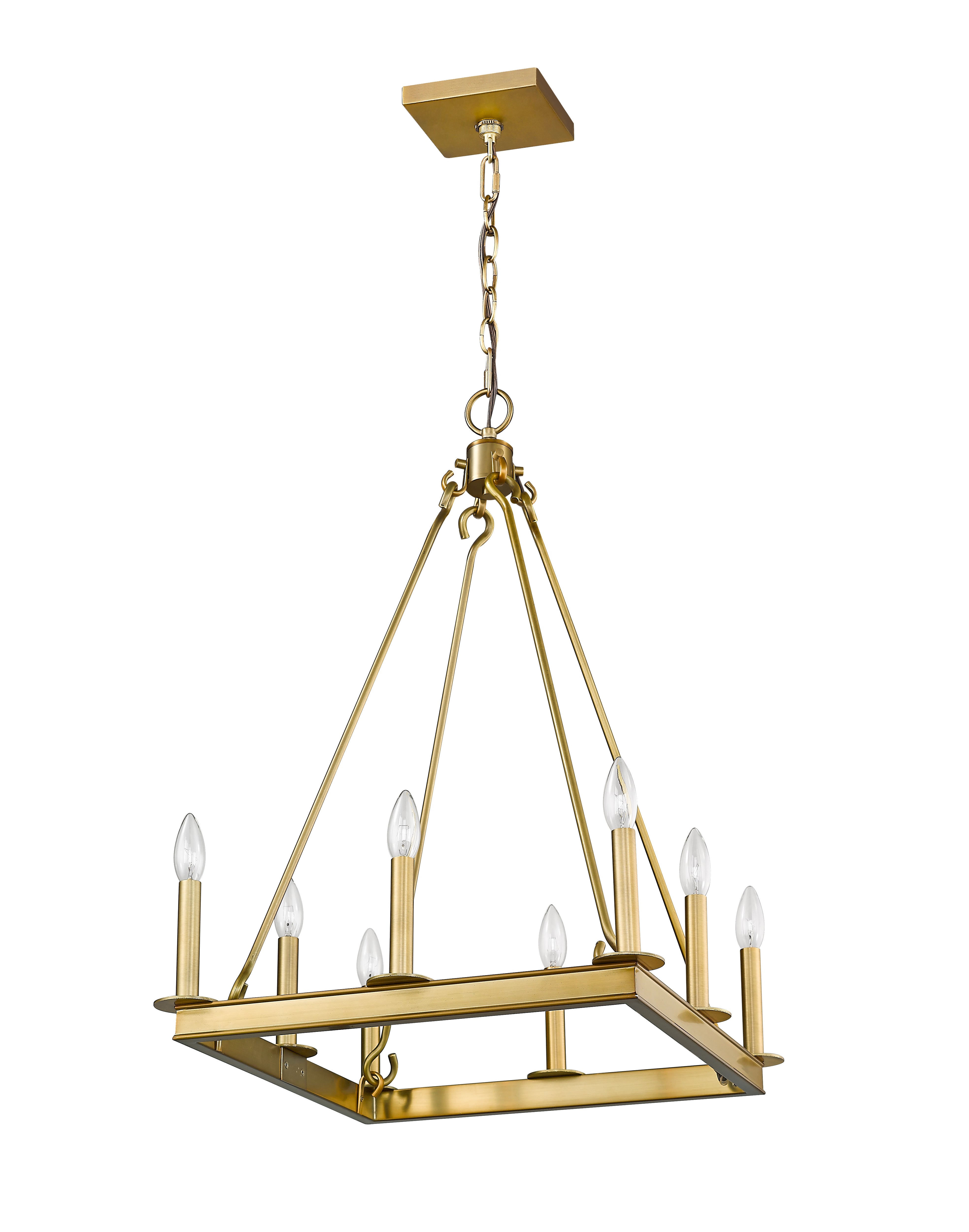 Barclay 8 Light Chandelier Olde Brass