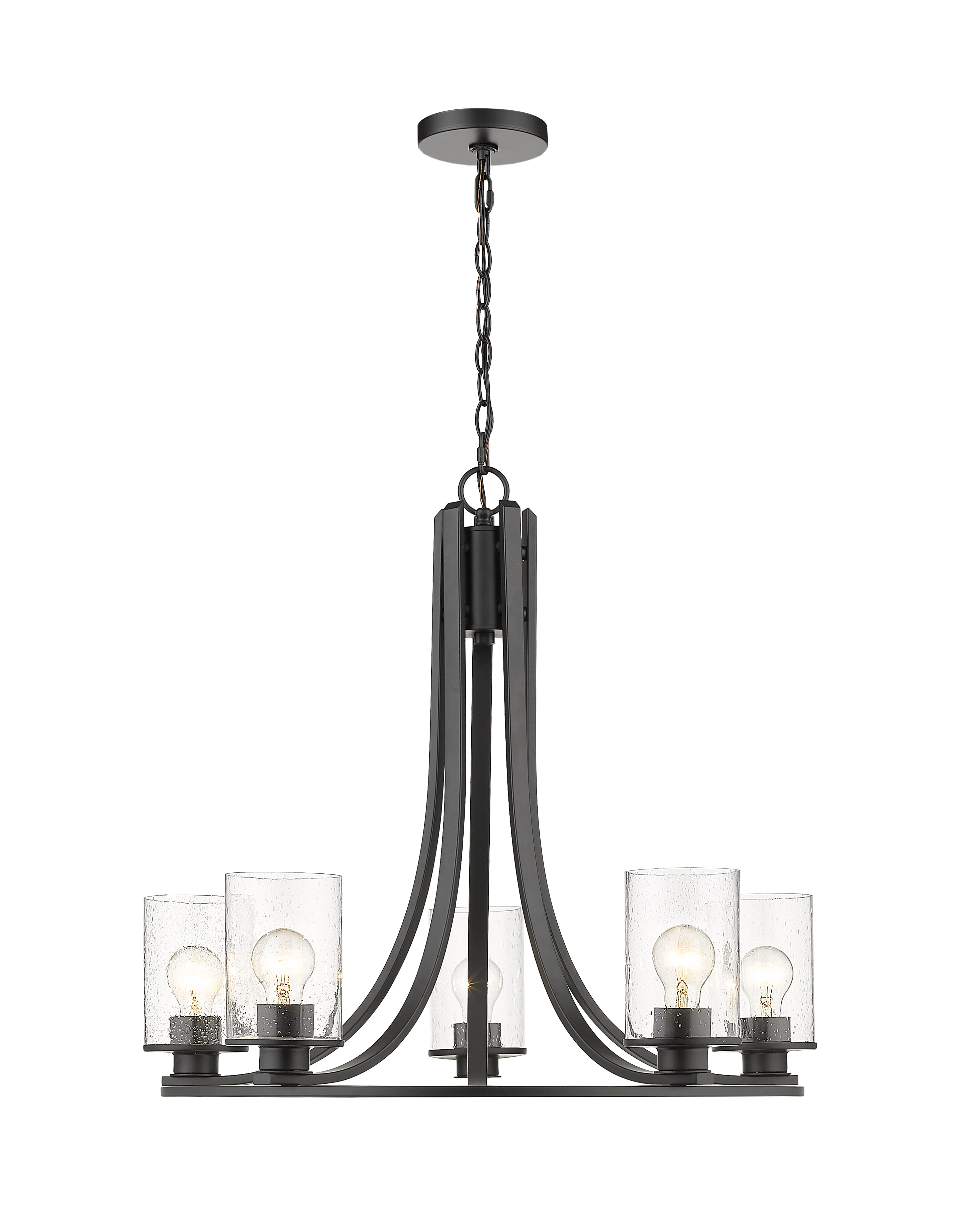 Beckett 5 Light Chandelier Matte Black