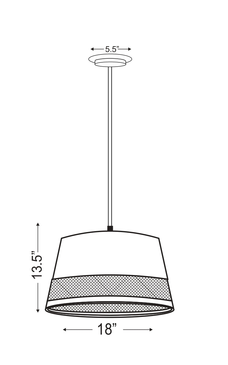 Maddox 1 Light Chandelier Polished Nickel