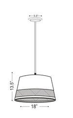 Maddox 1 Light Chandelier Polished Nickel