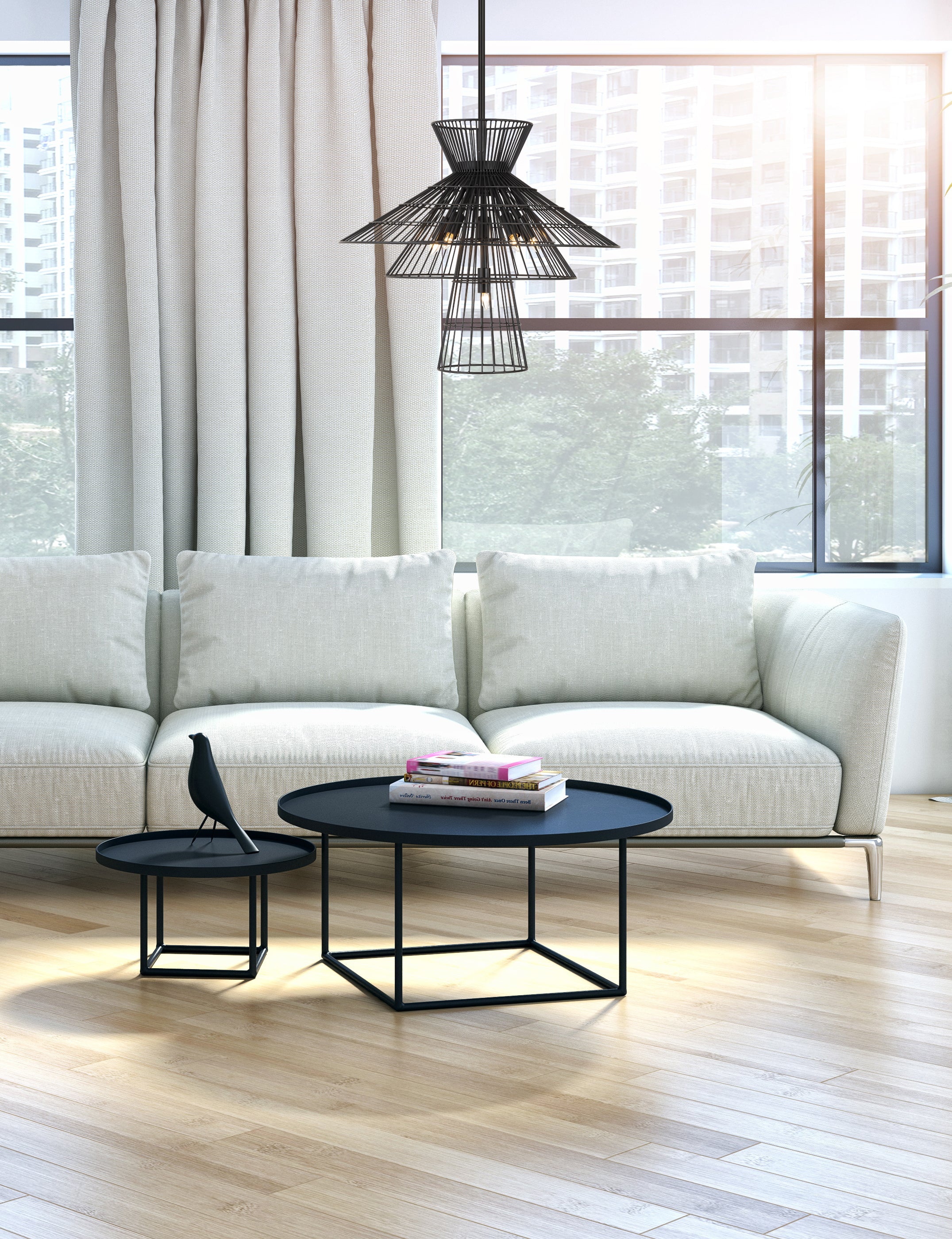 Alito 6 Light Chandelier Matte Black