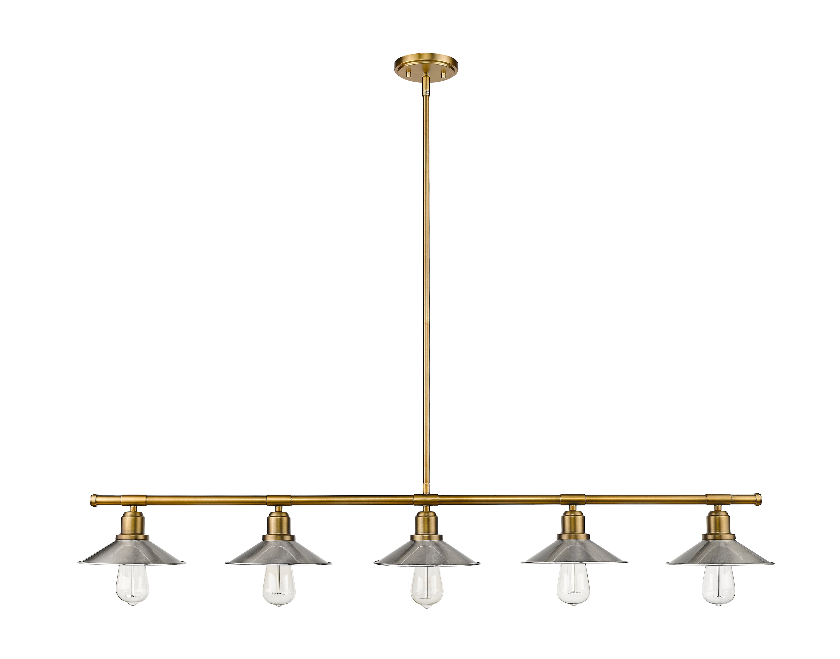 Casa 5 Light Linear Chandelier Foundry Brass
