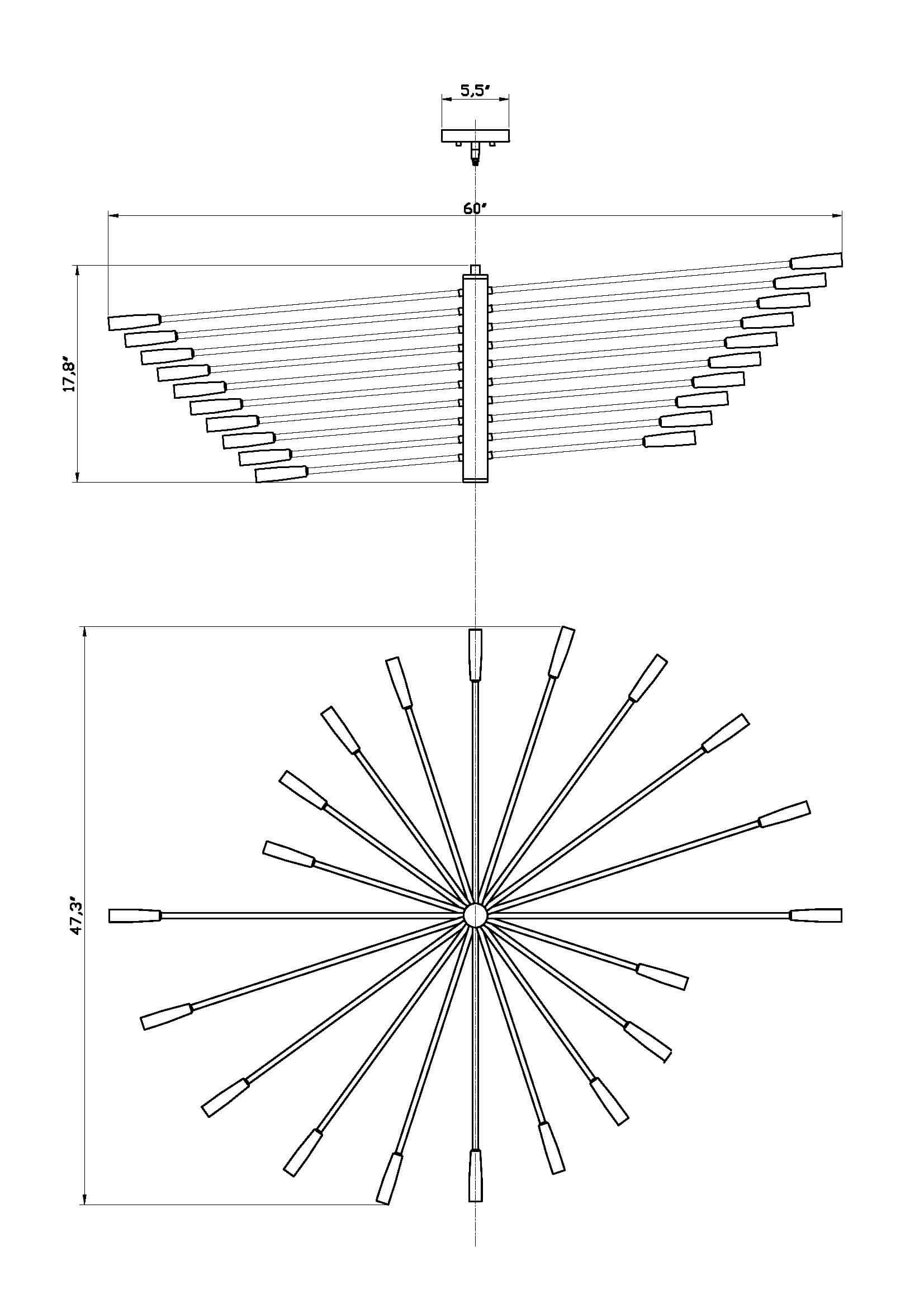 Ascension 20 Light Chandelier Chrome