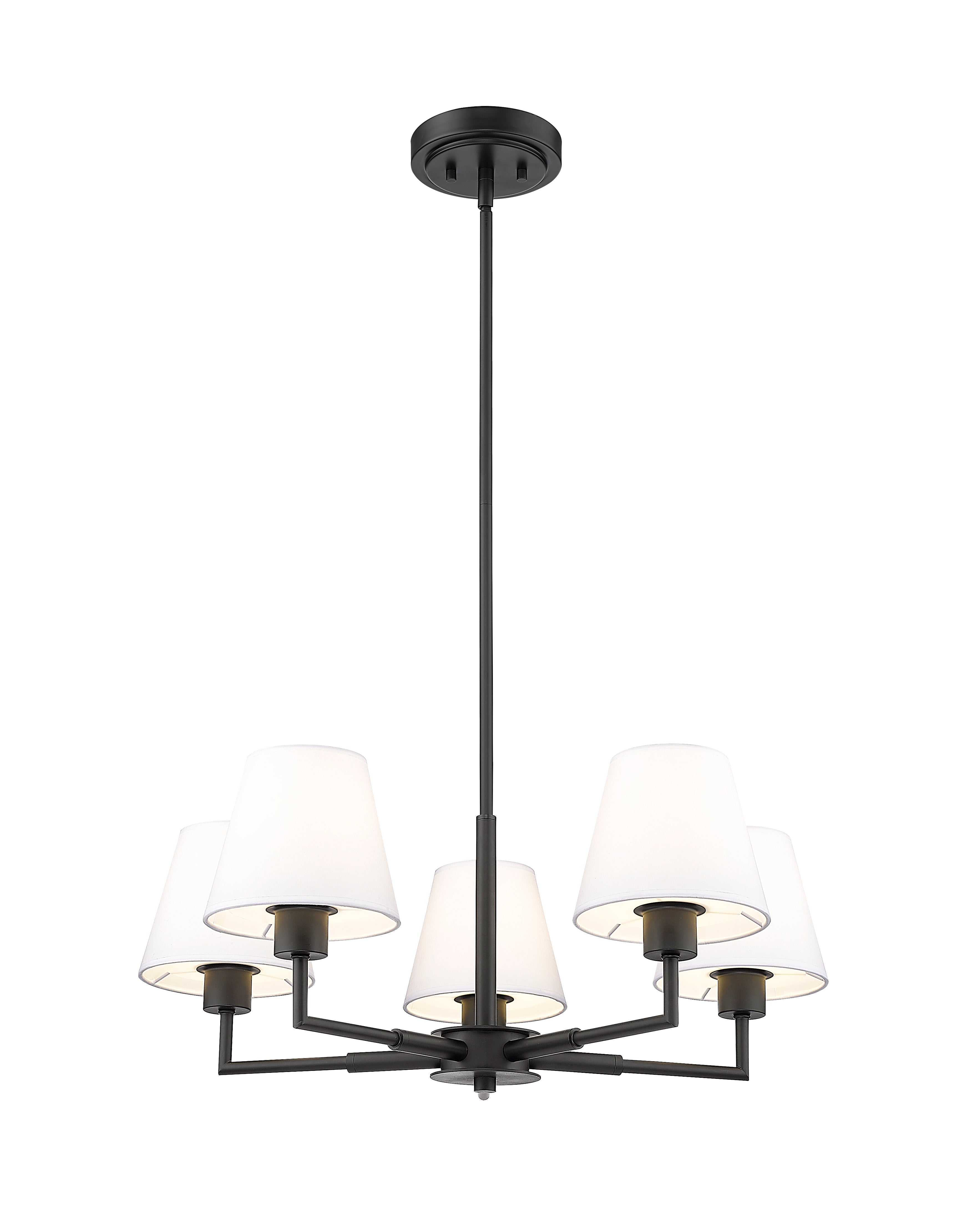 Leila 5 Light Chandelier Matte Black