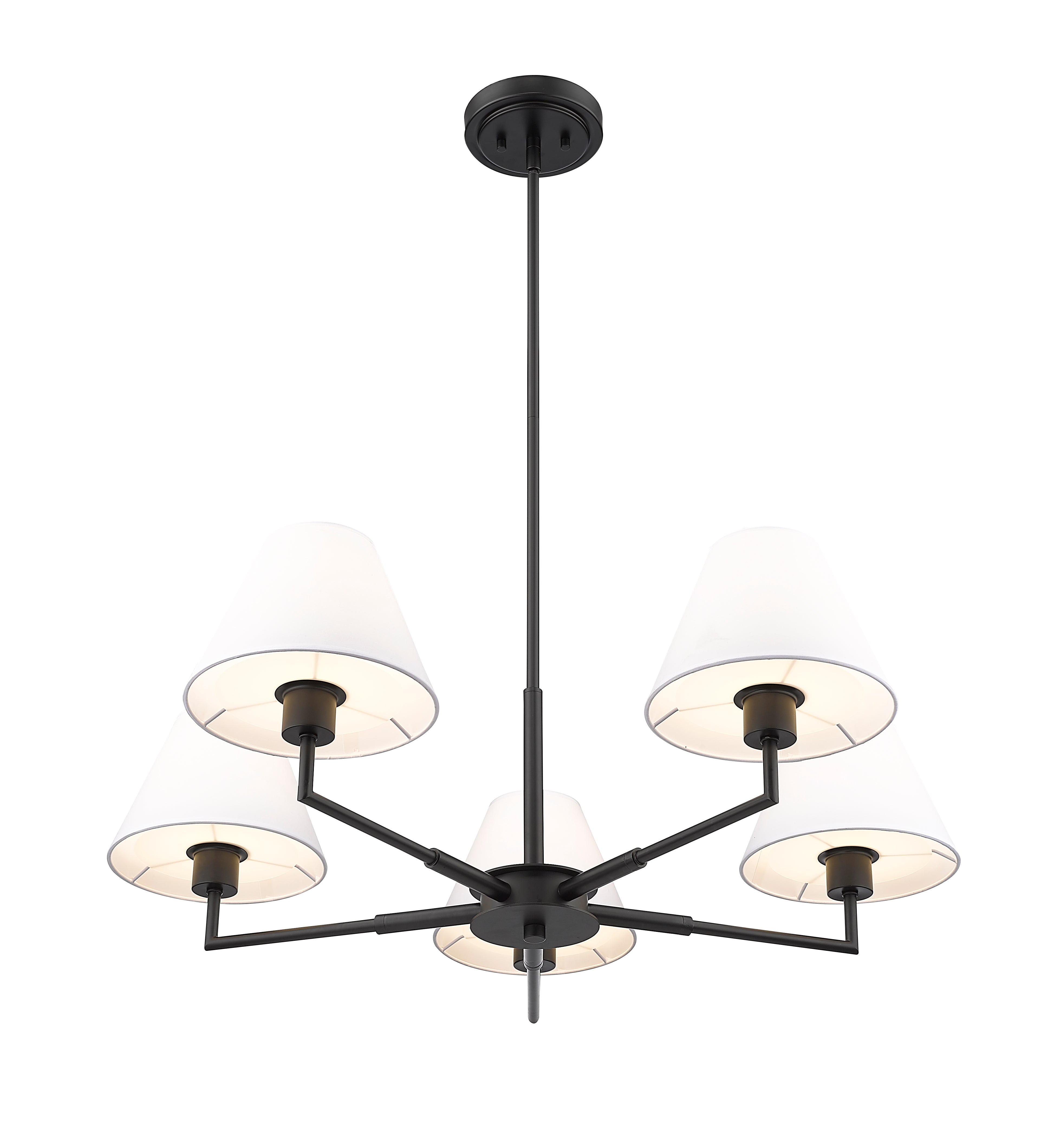 Leila 5 Light Chandelier Matte Black