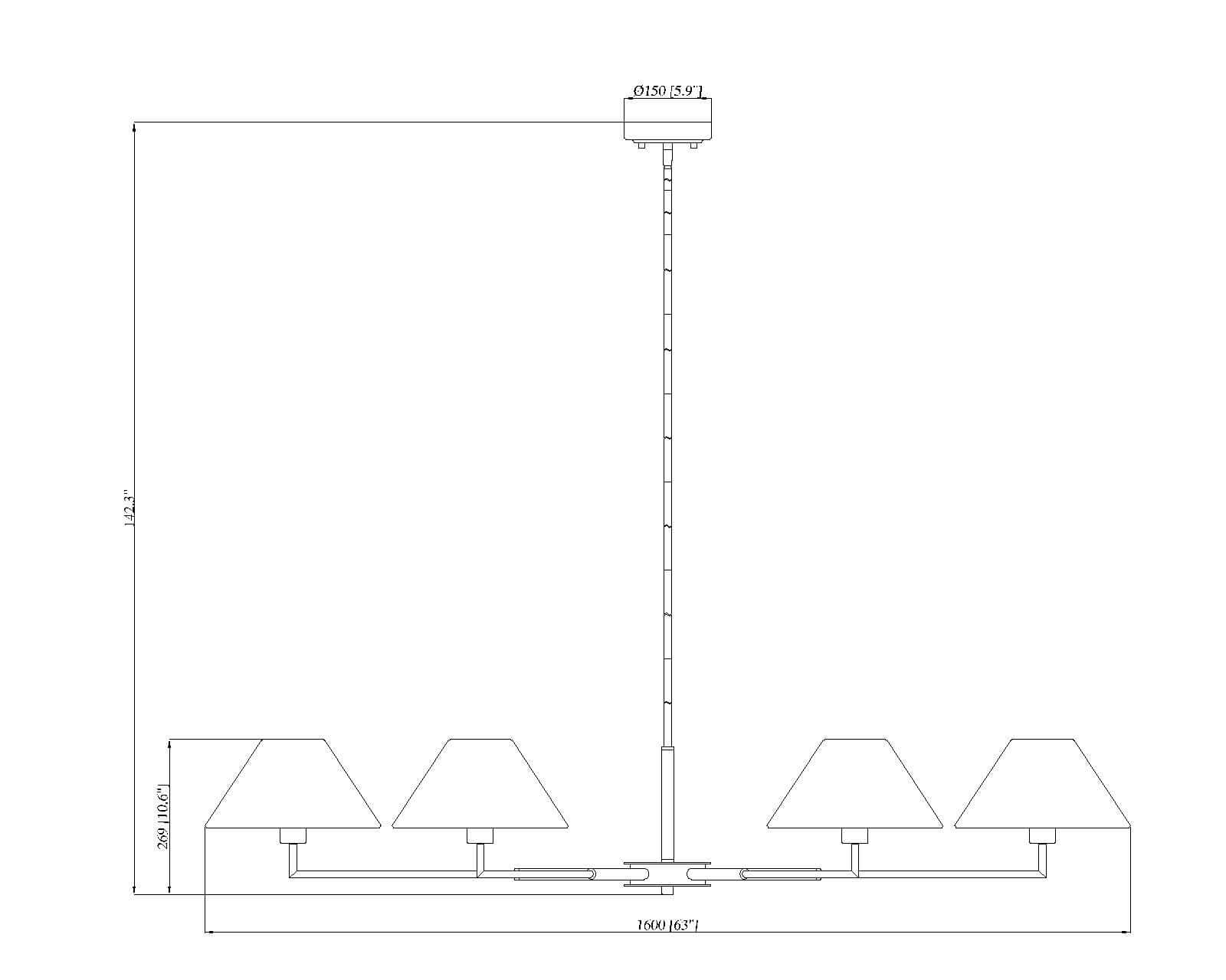 Leila 6 Light Chandelier Brushed Nickel
