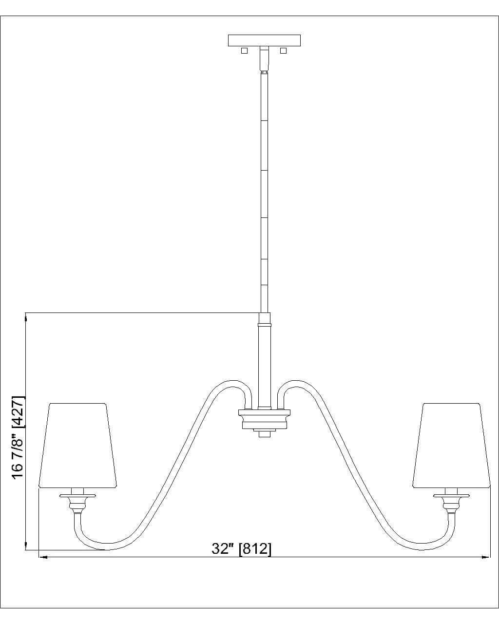 Gianna 6 Light Chandelier Matte Black