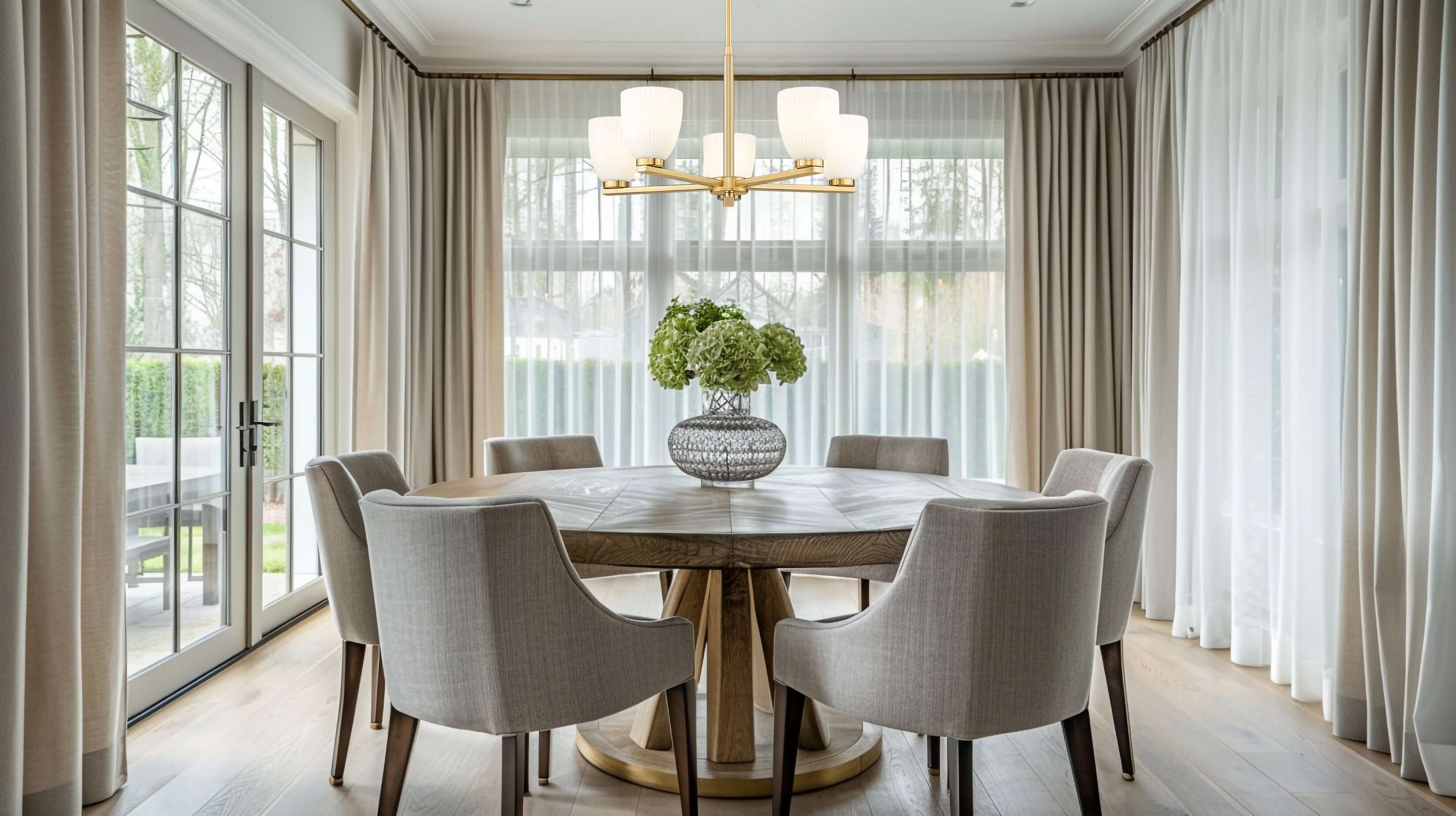 Naya 5 Light Chandelier Modern Gold