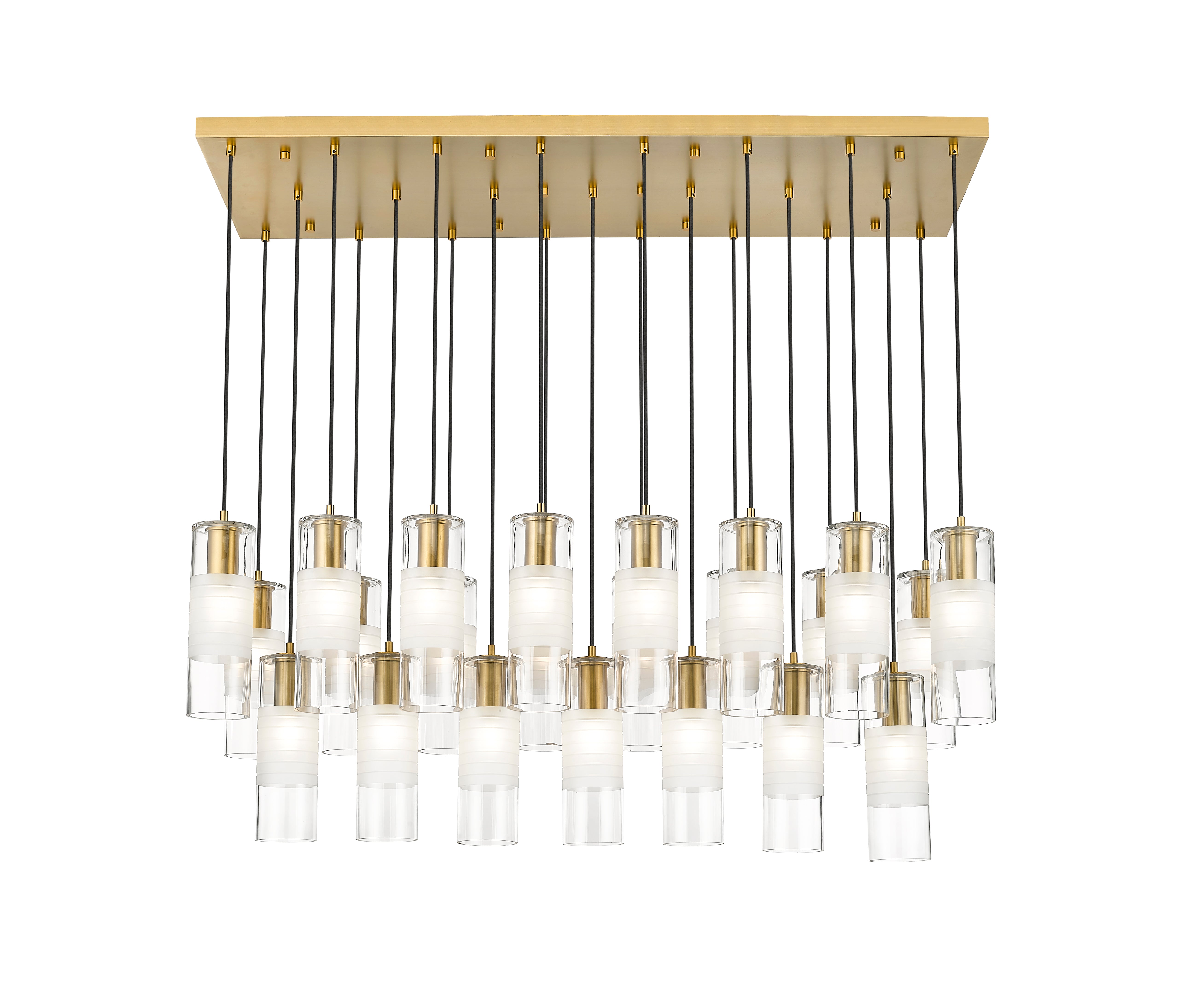 Alton 23 Light Linear Chandelier Modern Gold