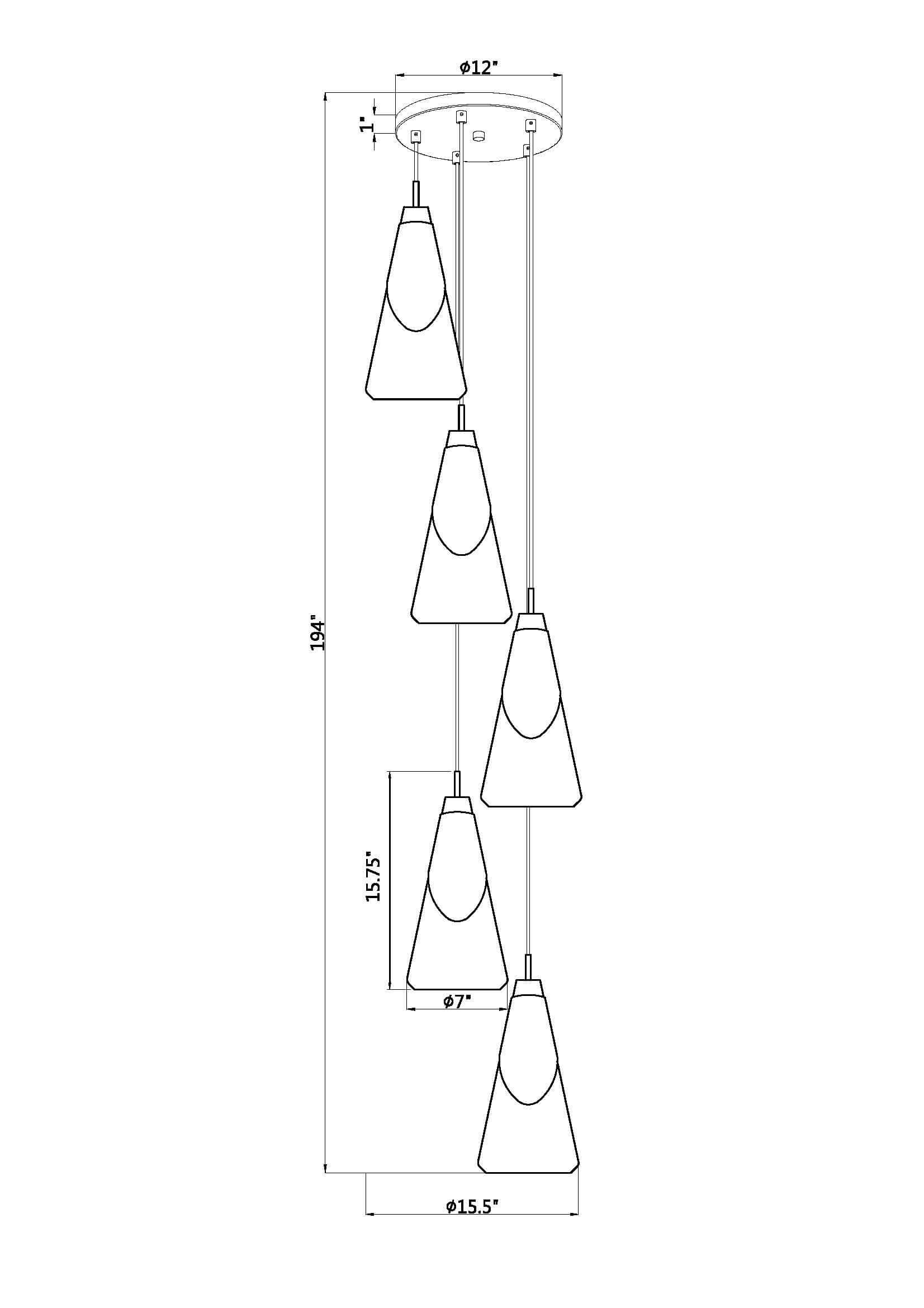 Aimie 5 Light Chandelier Brushed Nickel