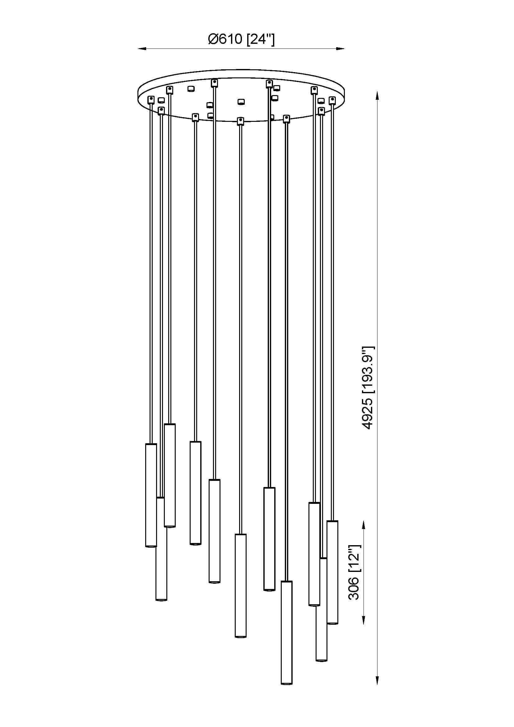 Forest LED 11 Light Chandelier Modern Gold