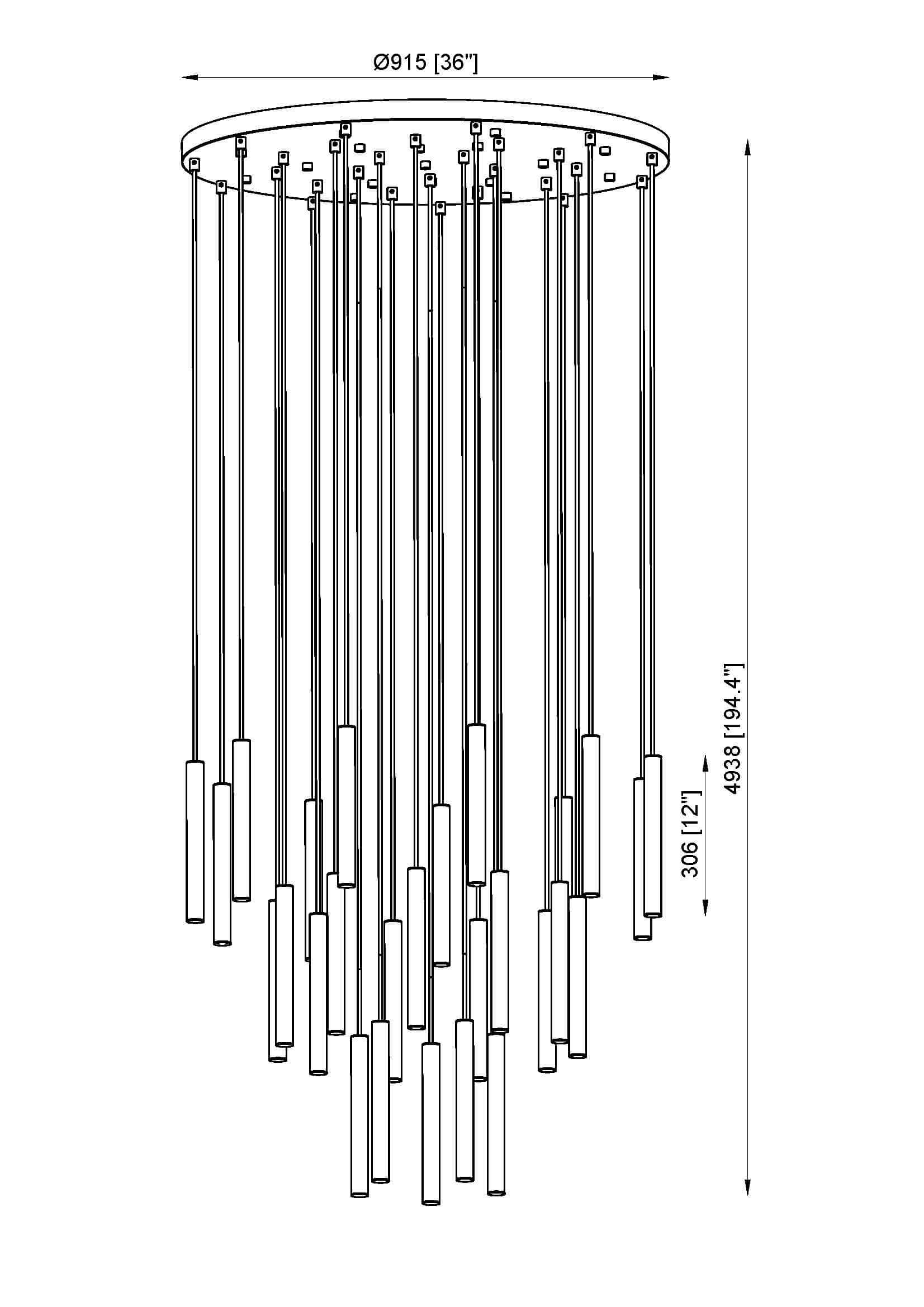 Forest LED 27 Light Chandelier Modern Gold