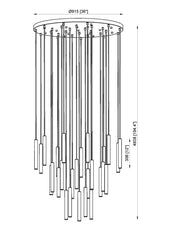 Forest LED 27 Light Chandelier Modern Gold