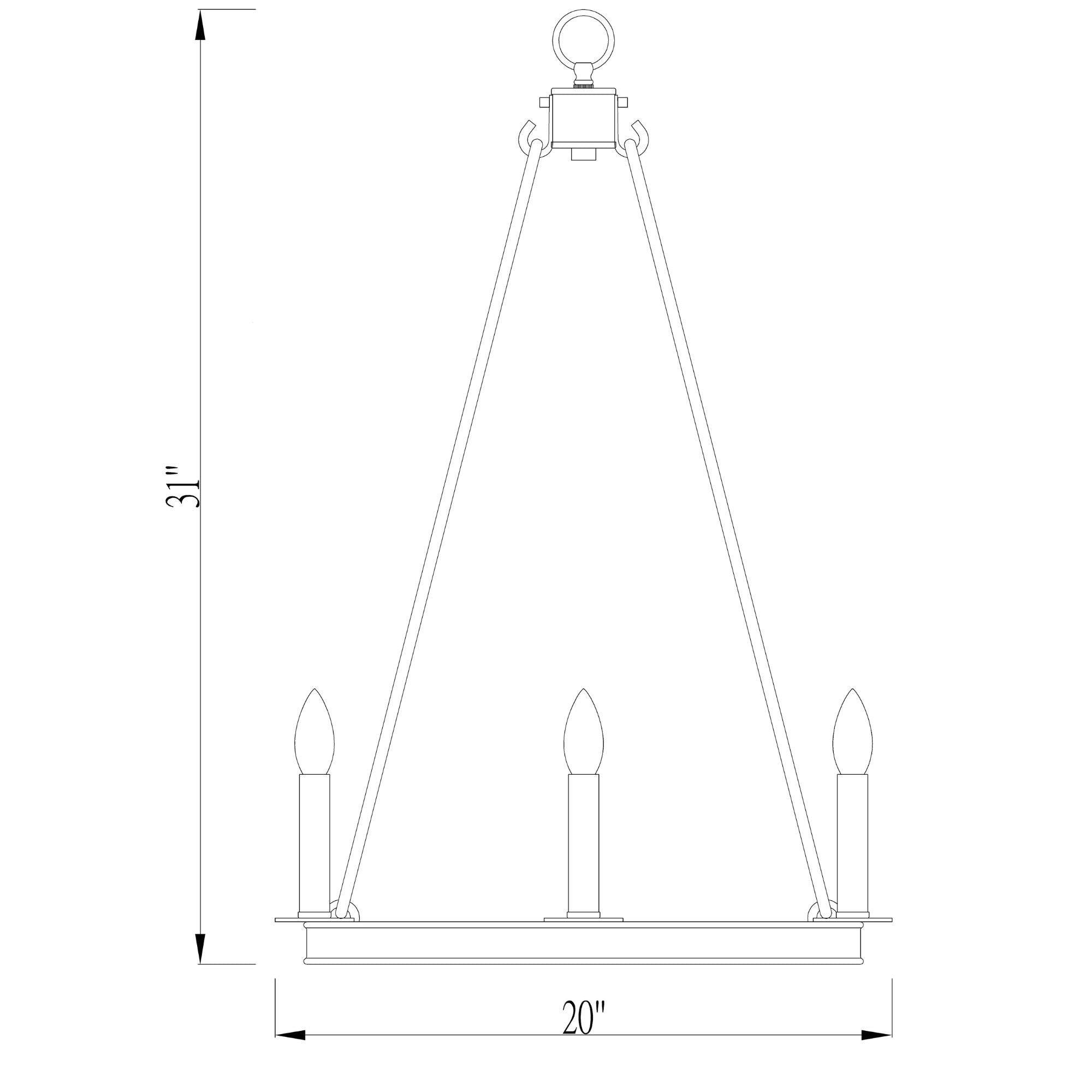Barclay 8 Light Chandelier Matte Black