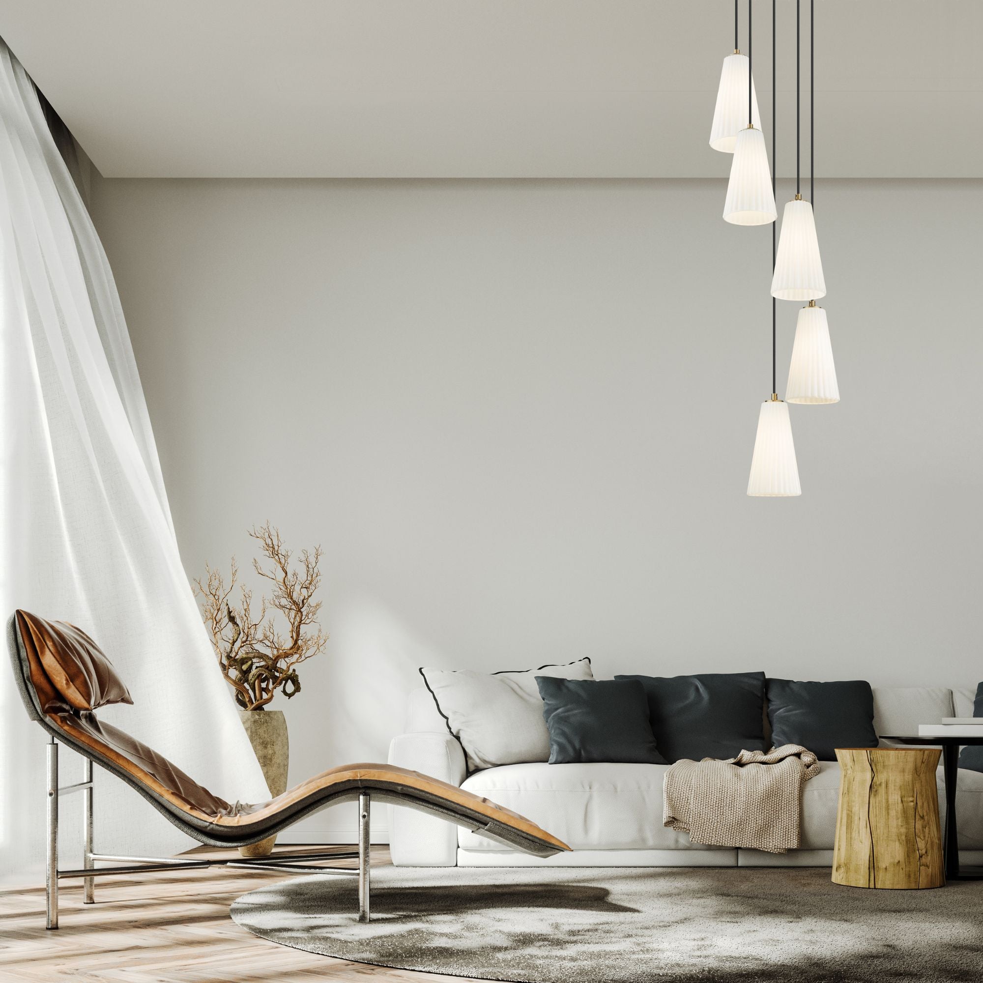 Farrell 5 Light Chandelier Modern Gold