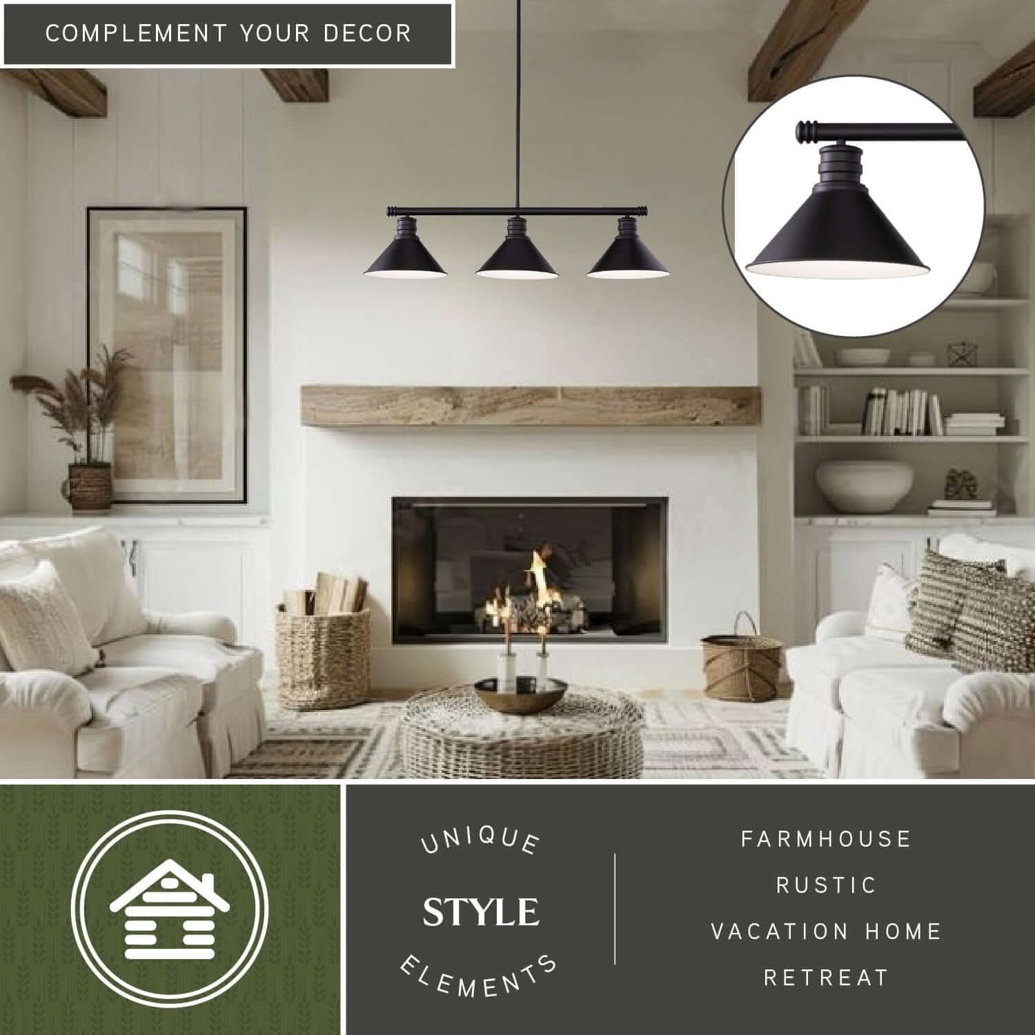 Akron 3-Light Linear Chandelier
