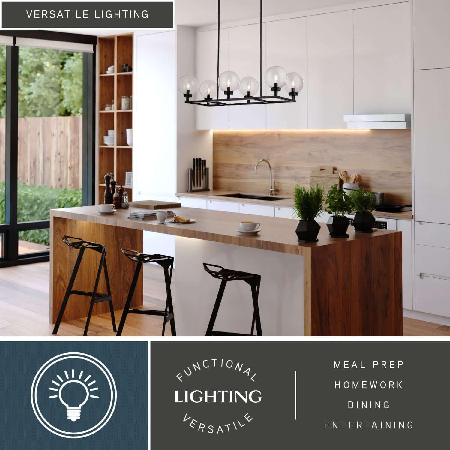 Lander 6-Light Linear Chandelier
