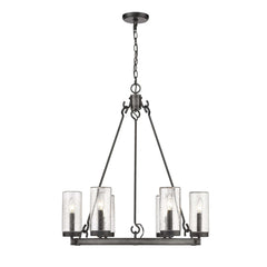 Marlow 6 Light Outdoor Chandelier Ashen Barnboard