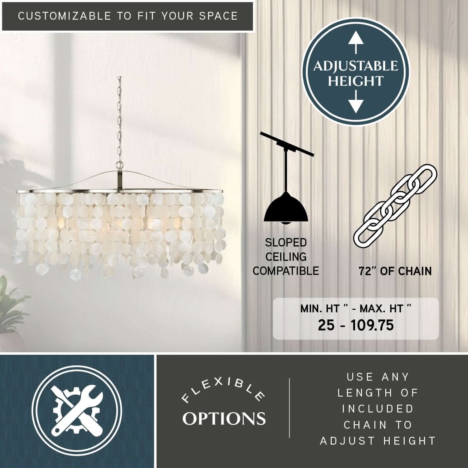 Elsa 5-Light Linear Chandelier